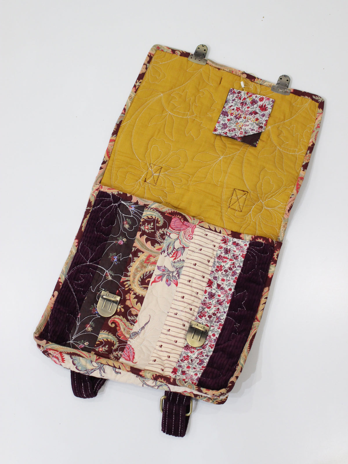 BONJOUR DIARY  Patchwork school bag all AW26 prints