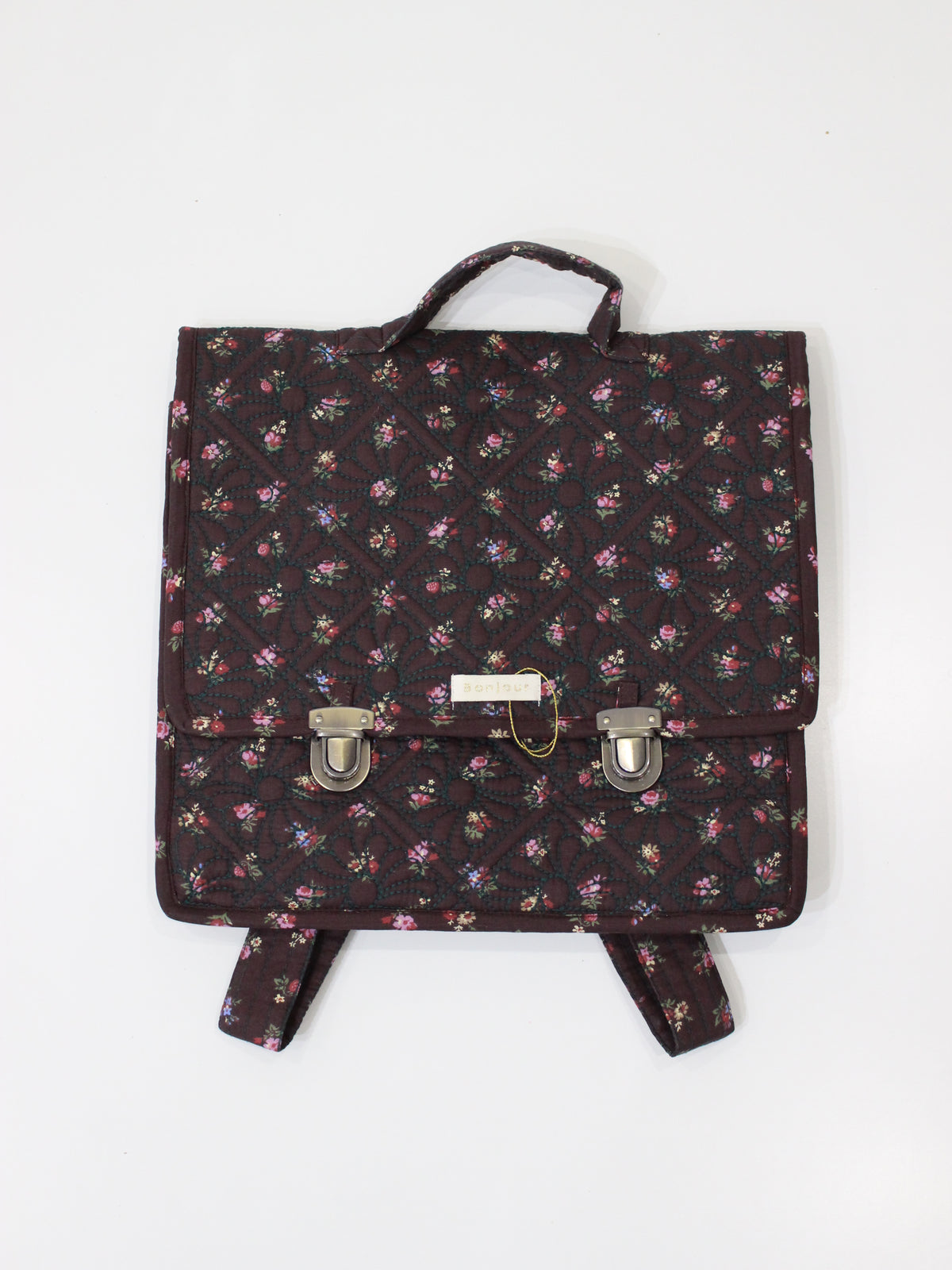 BONJOUR DIARY  School bag Little bouquet print