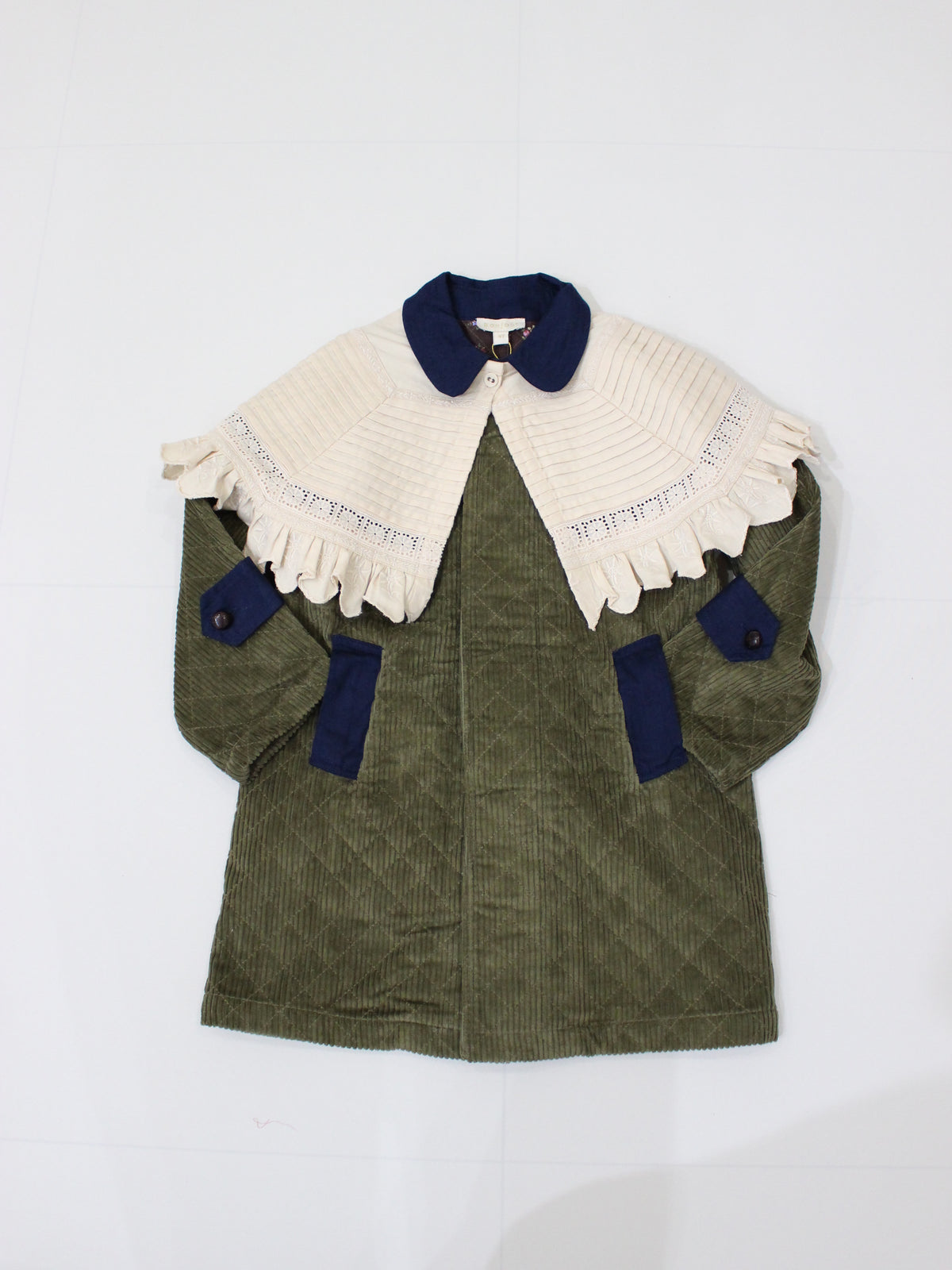 BONJOUR DIARY  Cape collar Ivory denim