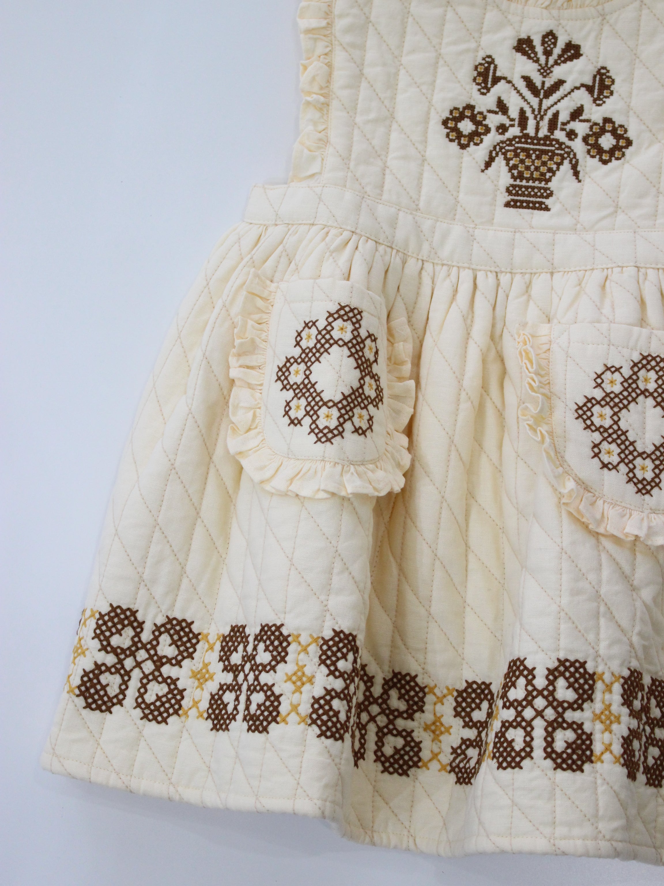 APOLINA IDA QUILTED DRESS - CREAM