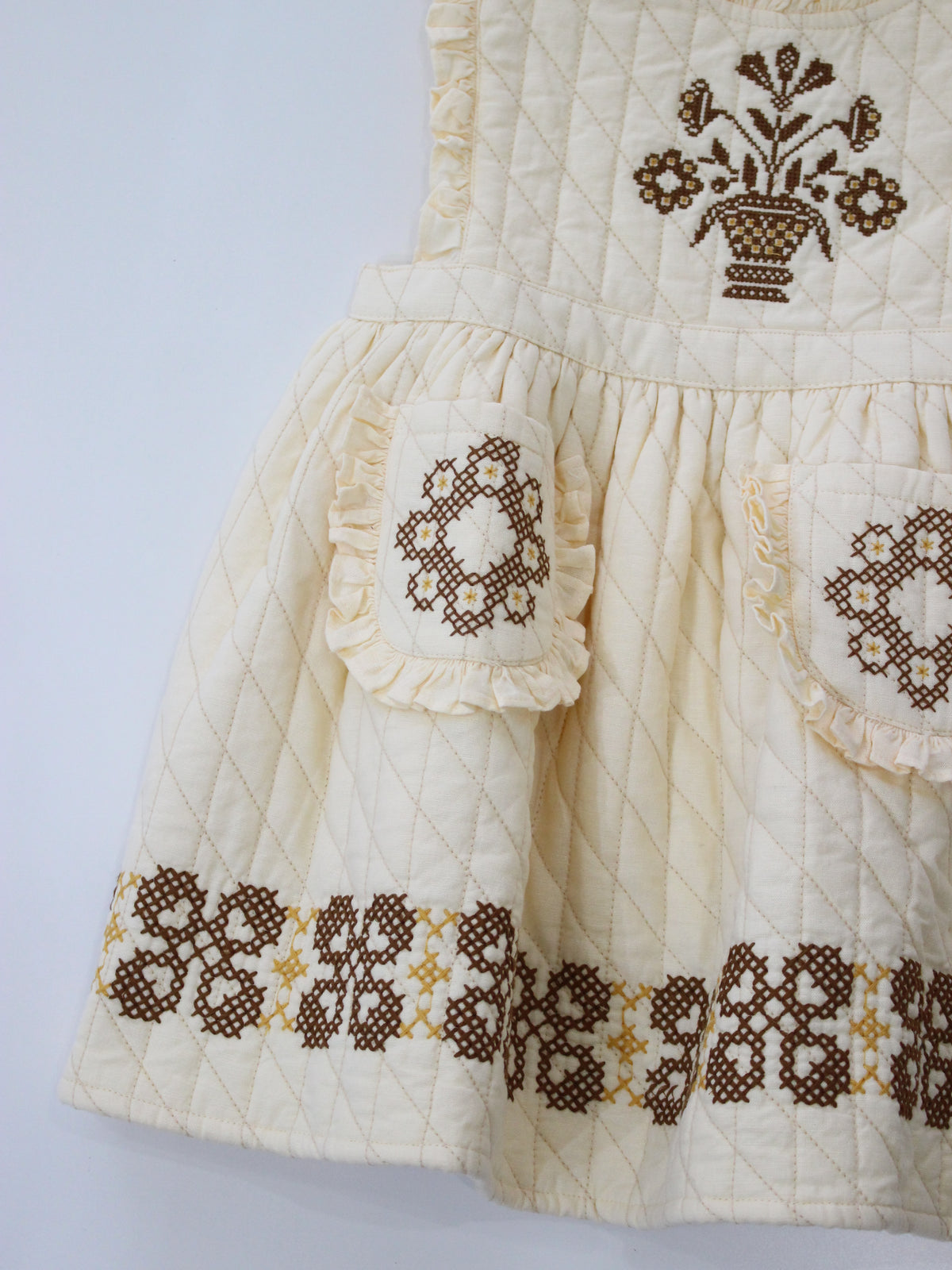 APOLINA  IDA QUILTED DRESS - CREAM