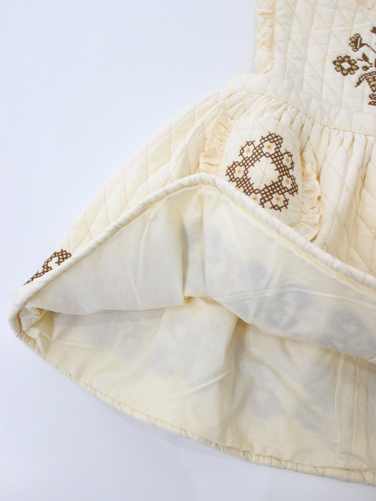 APOLINA  IDA QUILTED DRESS - CREAM