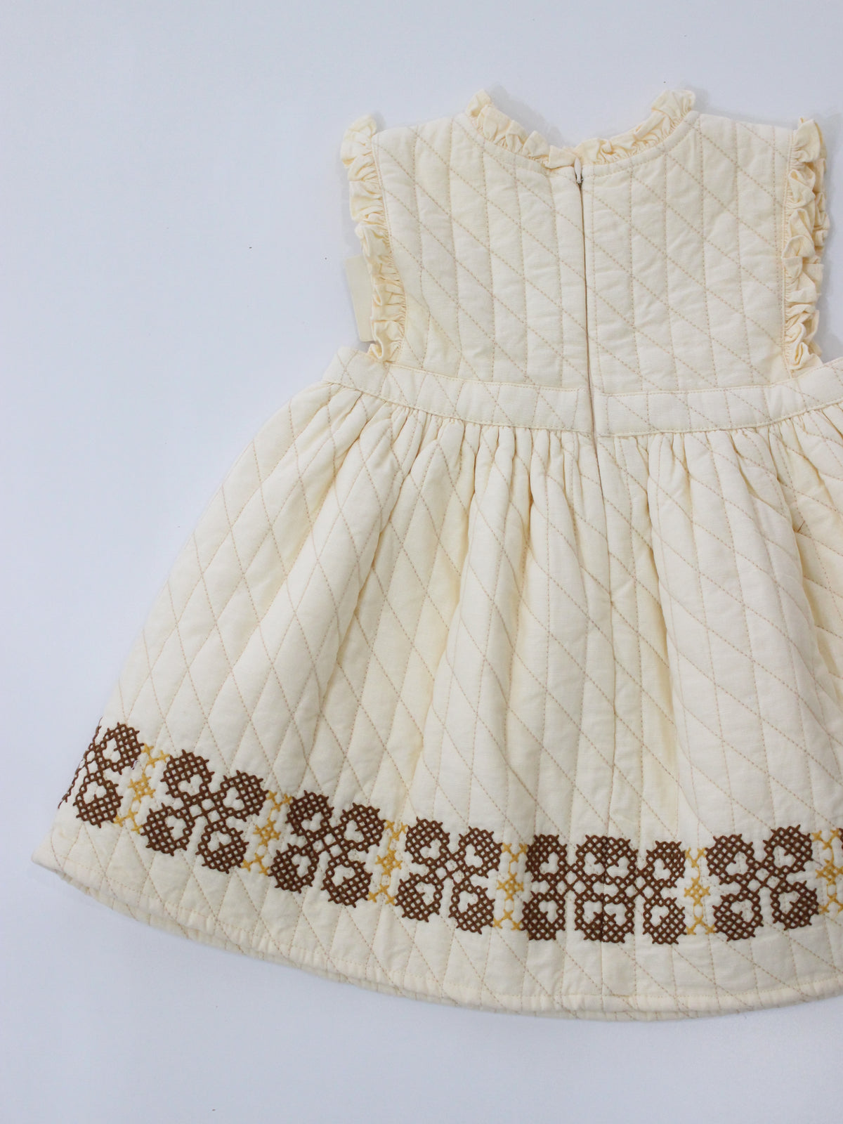 APOLINA  IDA QUILTED DRESS - CREAM