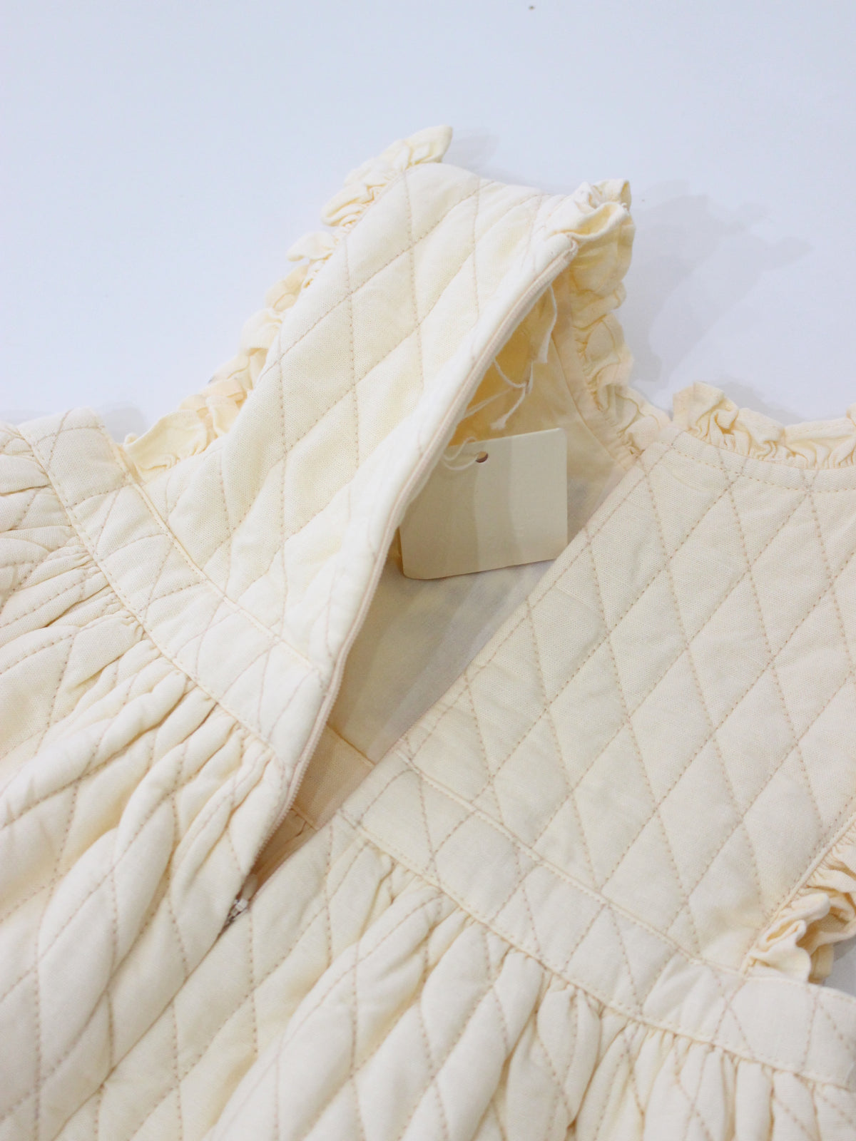 APOLINA  IDA QUILTED DRESS - CREAM