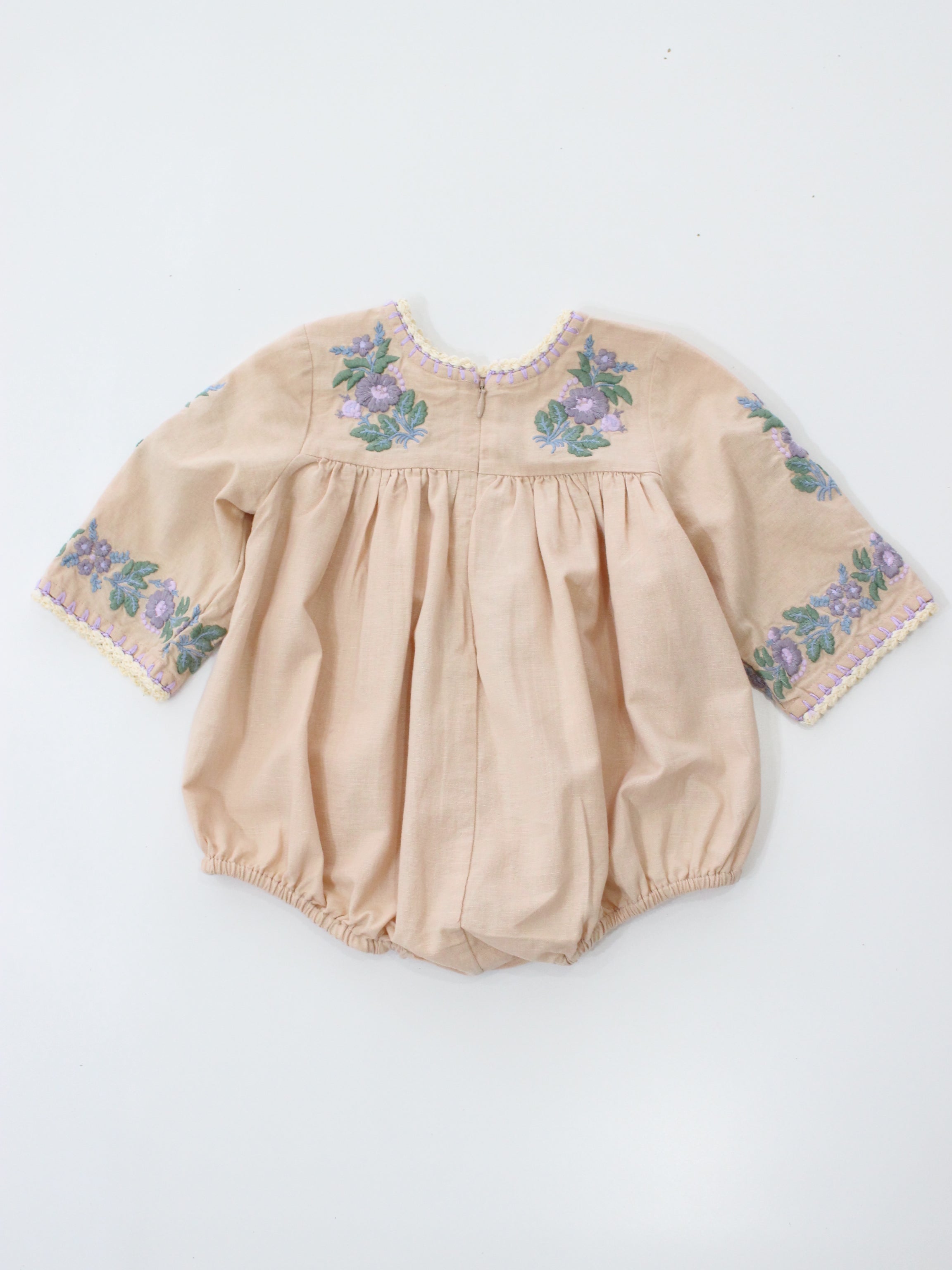 APOLINA BABY STEVIE LS ROMPER - DRIED ROSE