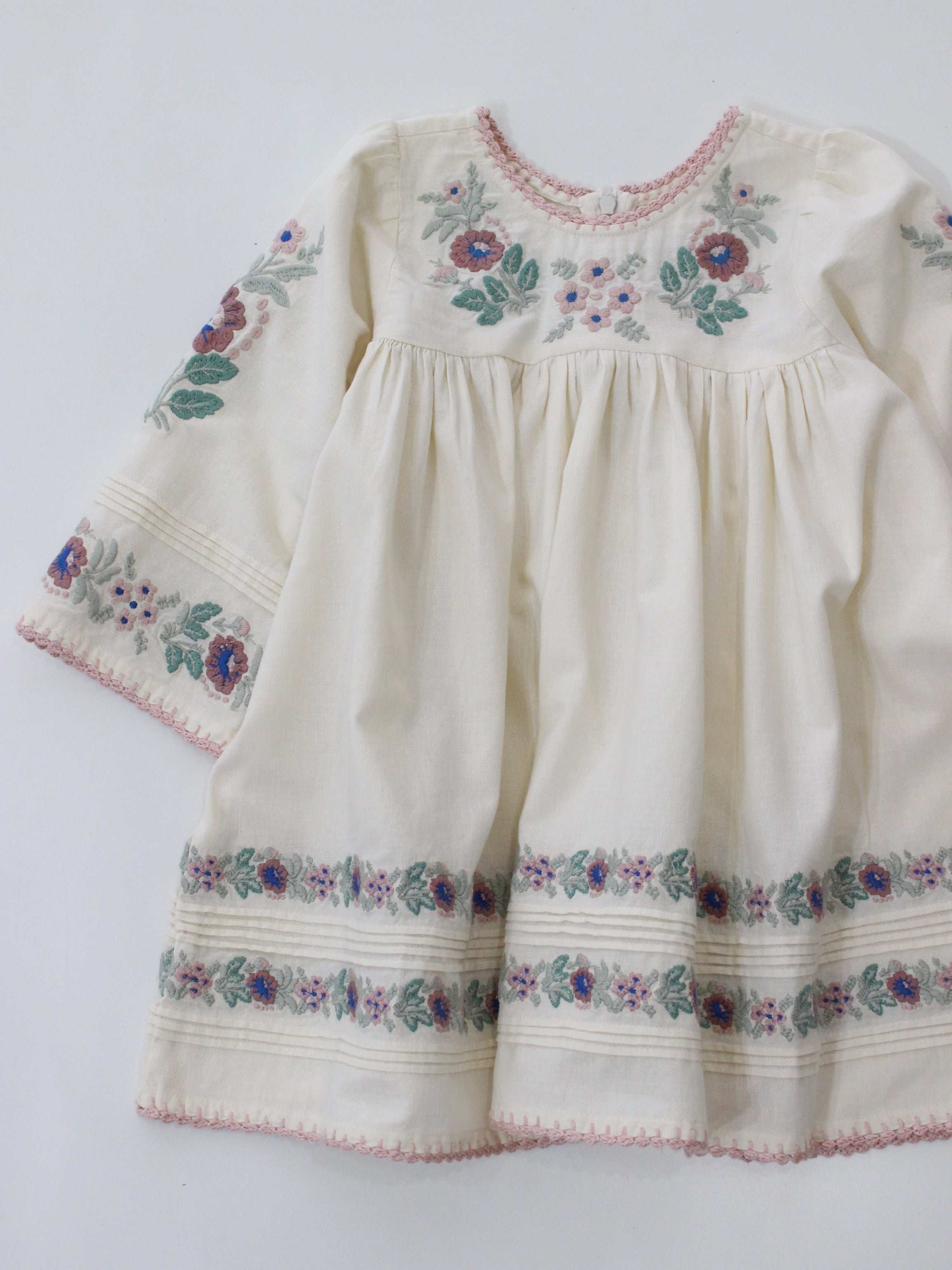 APOLINA STEVIE LS DRESS - MILK-CREAM