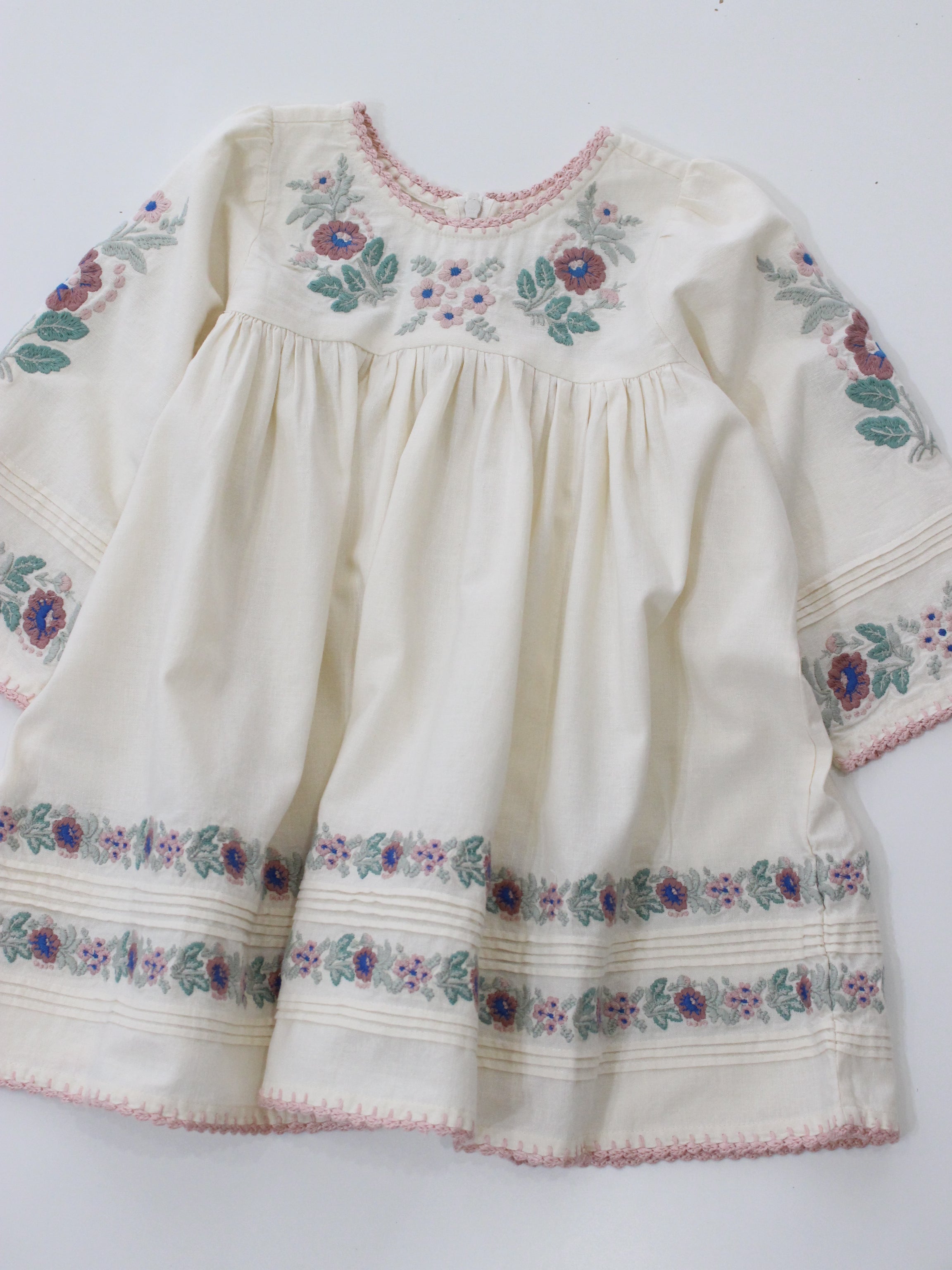 APOLINA STEVIE LS DRESS - MILK-CREAM