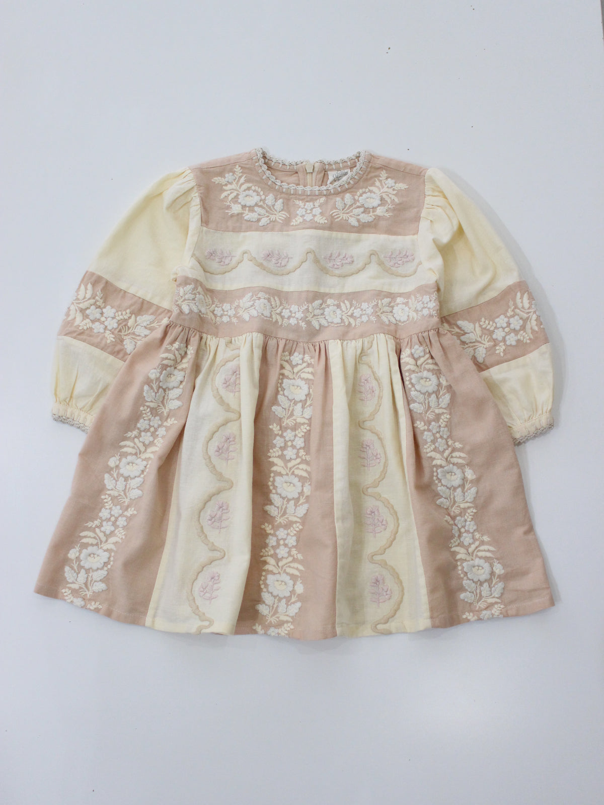 APOLINA  WILMA DRESS - DRIED ROSE/CREAM