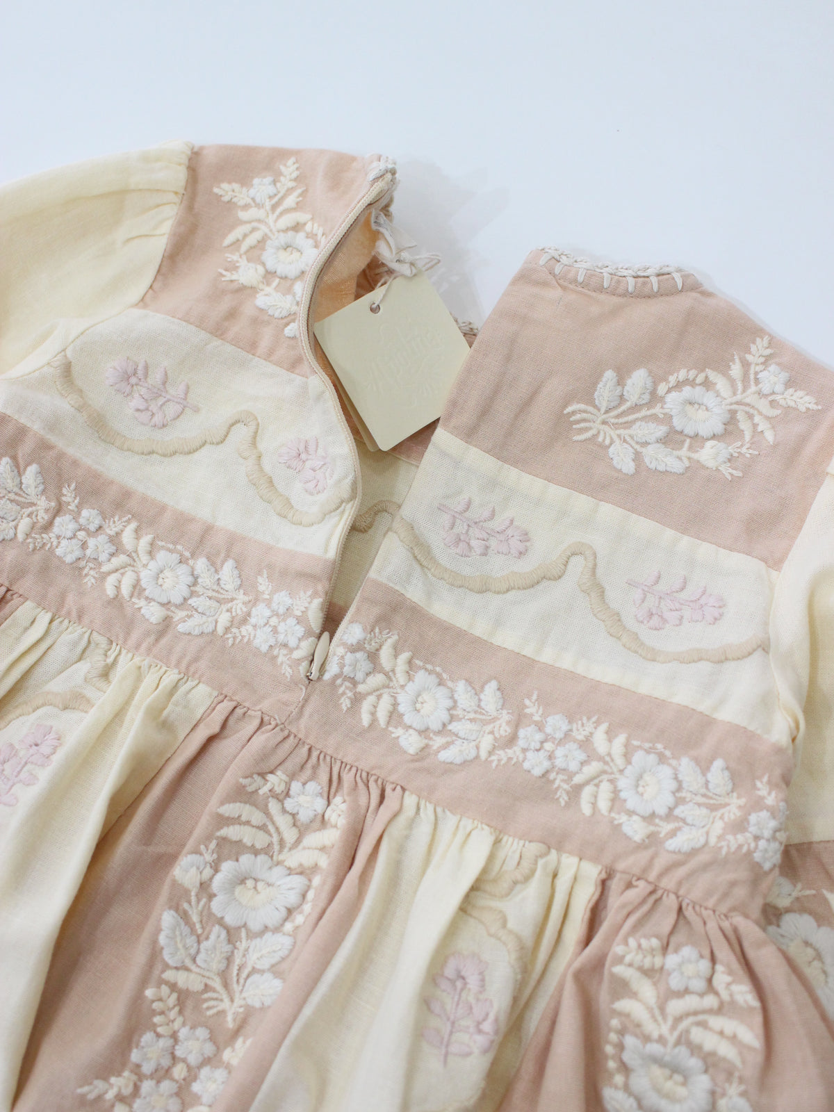 APOLINA  WILMA DRESS - DRIED ROSE/CREAM