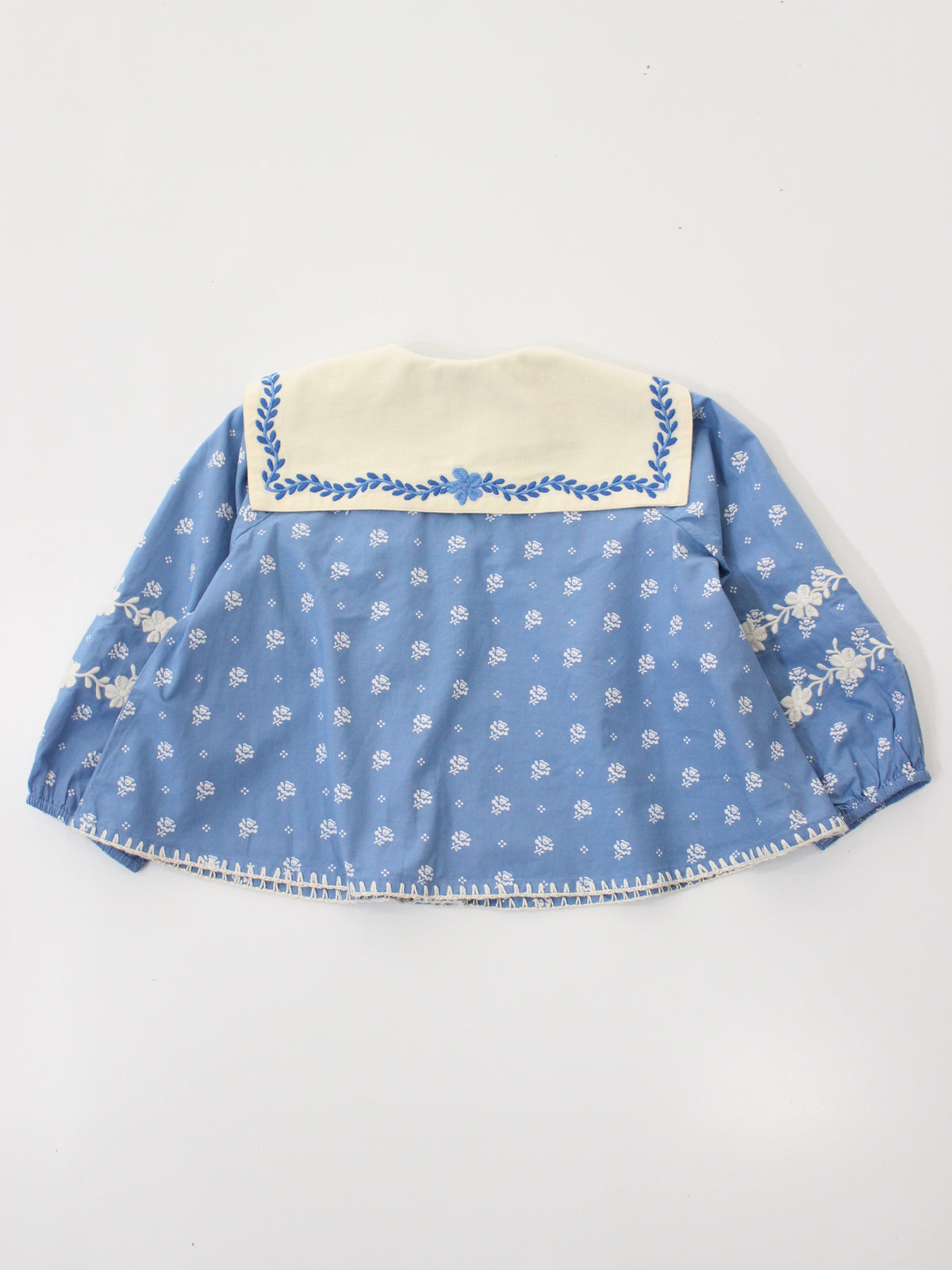 APOLINA  MAGGIE SAILOR BLOUSE - MOUNTAIN CALICO BLUE