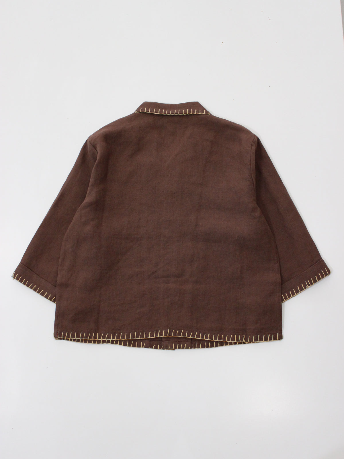 APOLINA  DONNY LS SHIRT - DARK CHOCOLATE