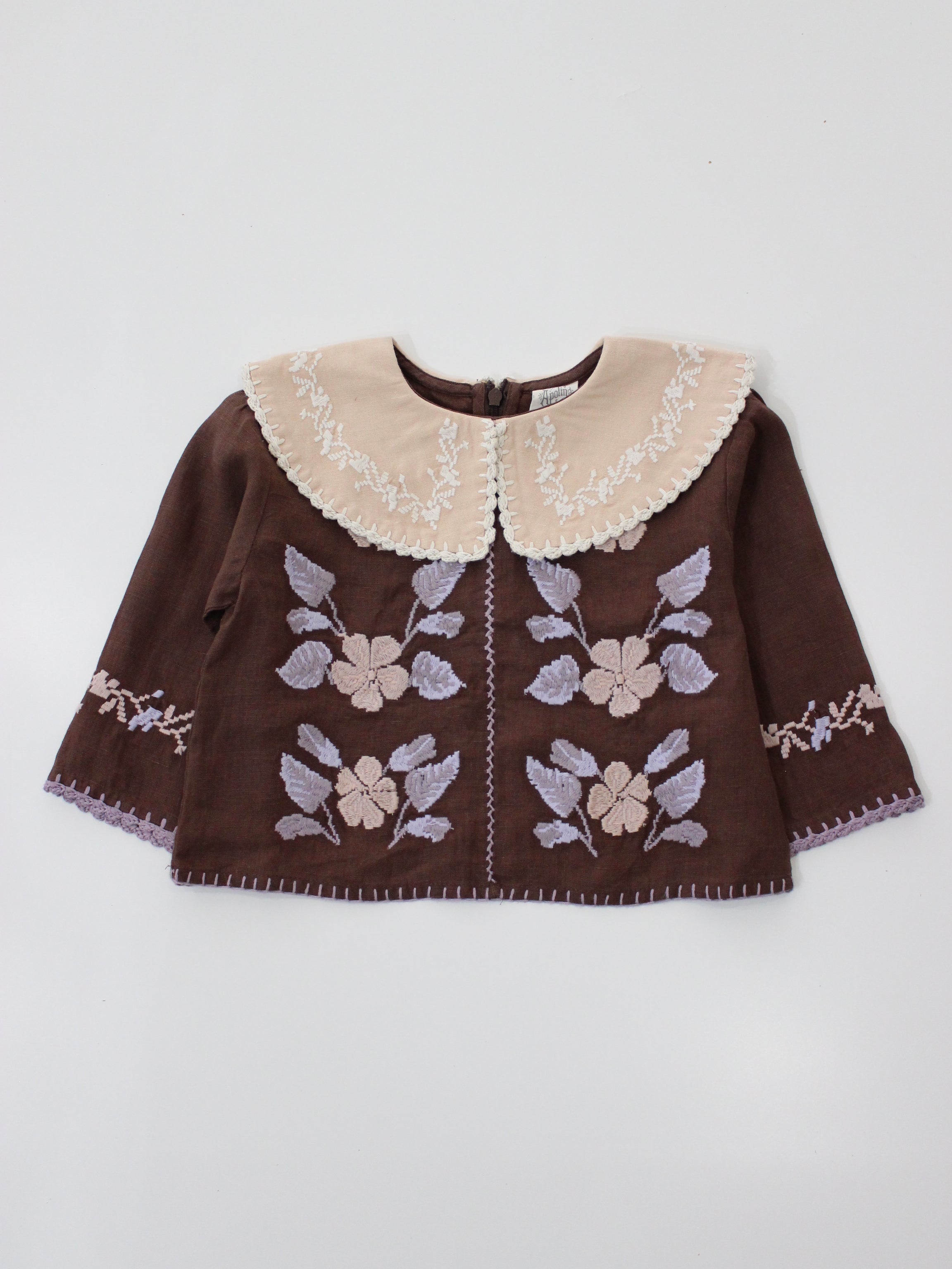 APOLINA DARIA BLOUSE - DARK CHOCOLATE