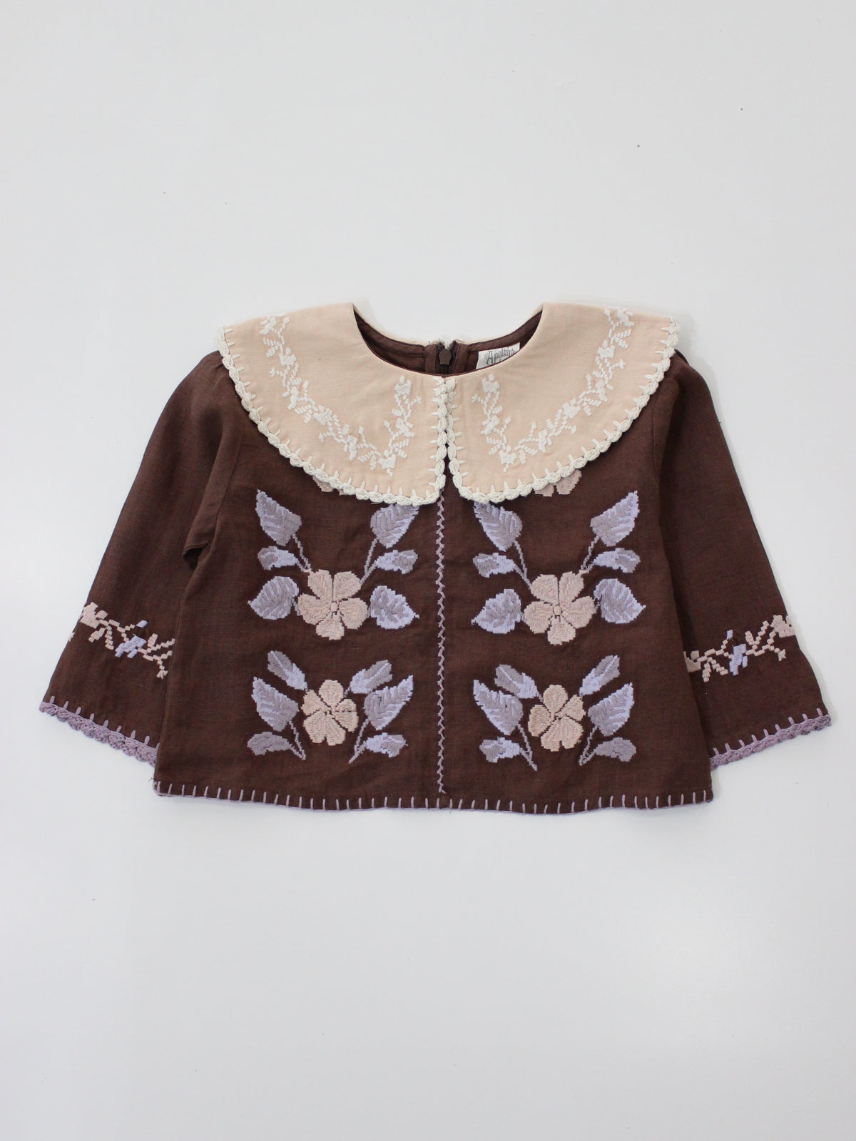 APOLINA  DARIA BLOUSE - DARK CHOCOLATE