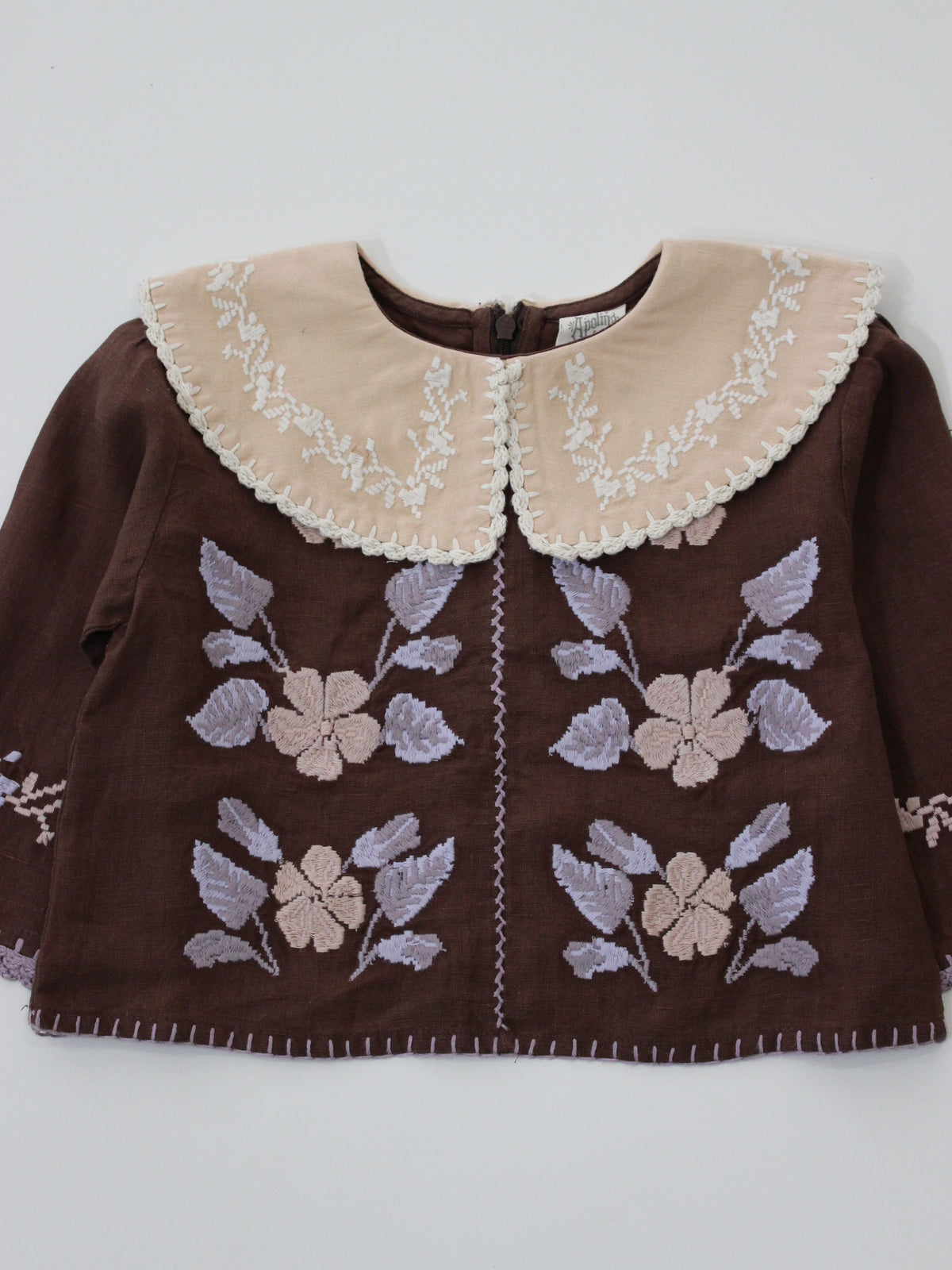 APOLINA  DARIA BLOUSE - DARK CHOCOLATE