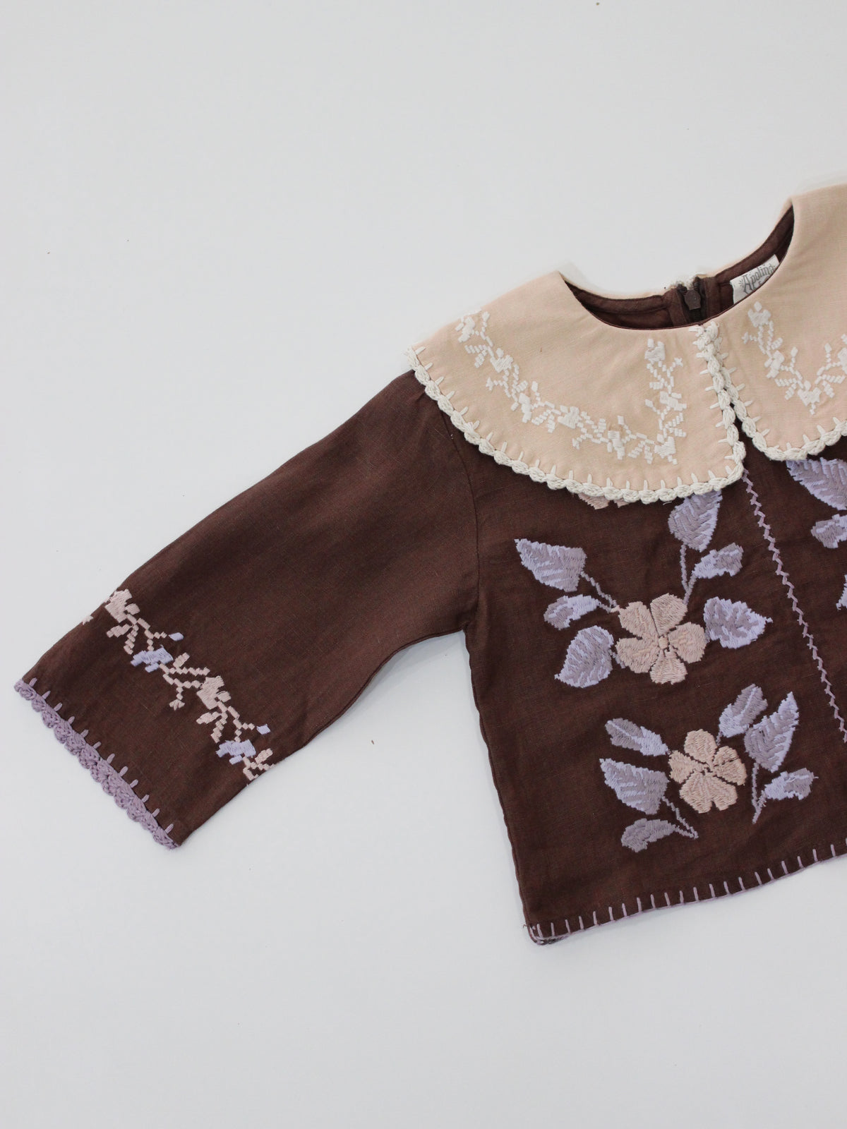 APOLINA  DARIA BLOUSE - DARK CHOCOLATE