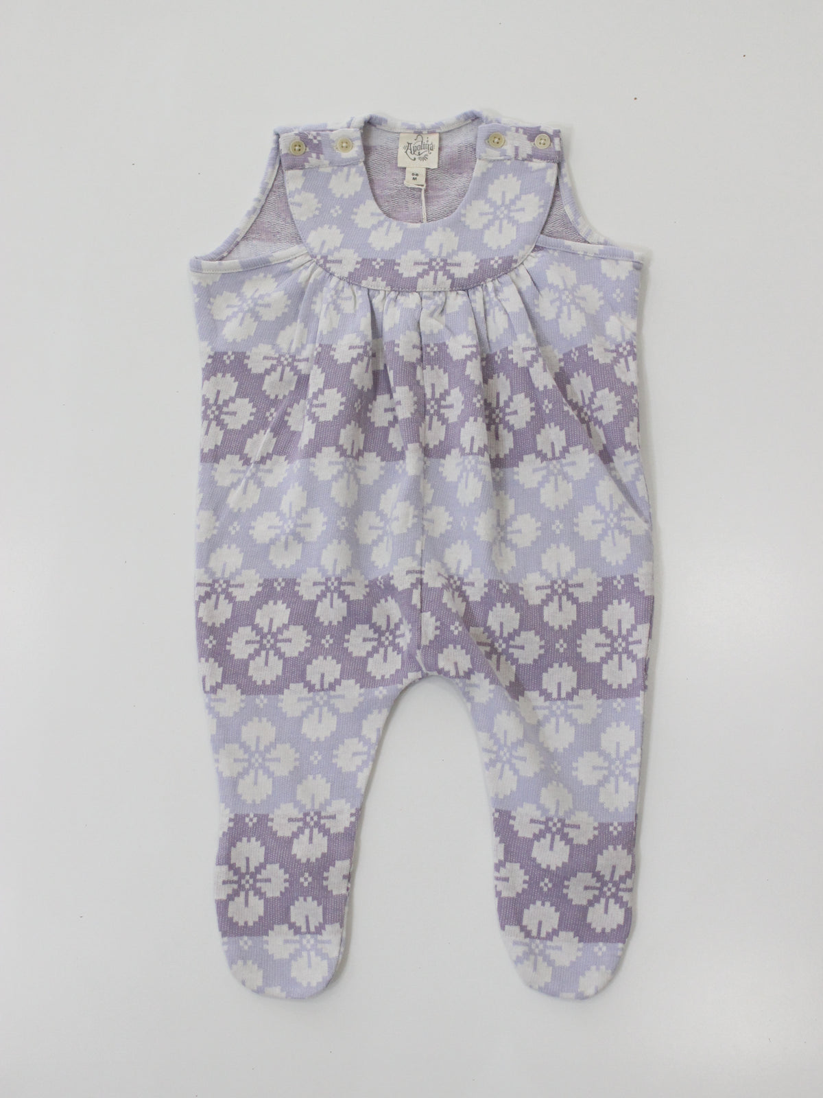 APOLINA  BABY JERSEY HILDA OVERALL ROMPER - ICELANDIC POPPY