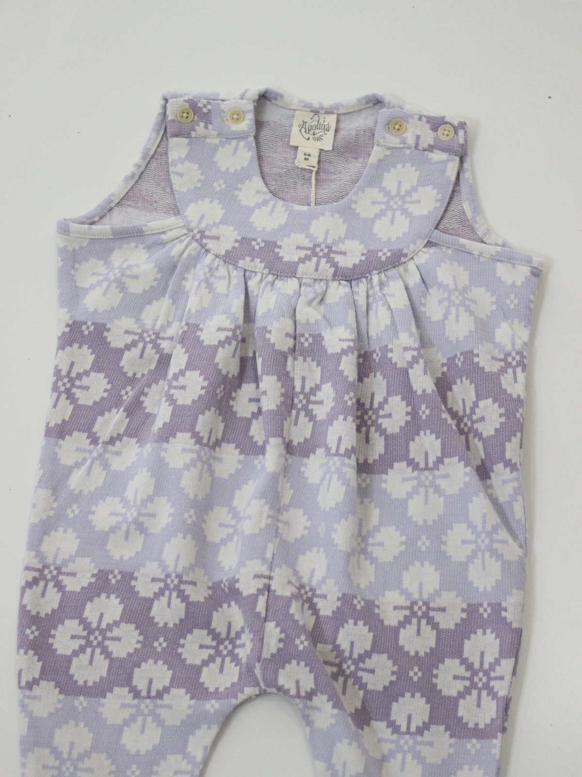 APOLINA  BABY JERSEY HILDA OVERALL ROMPER - ICELANDIC POPPY