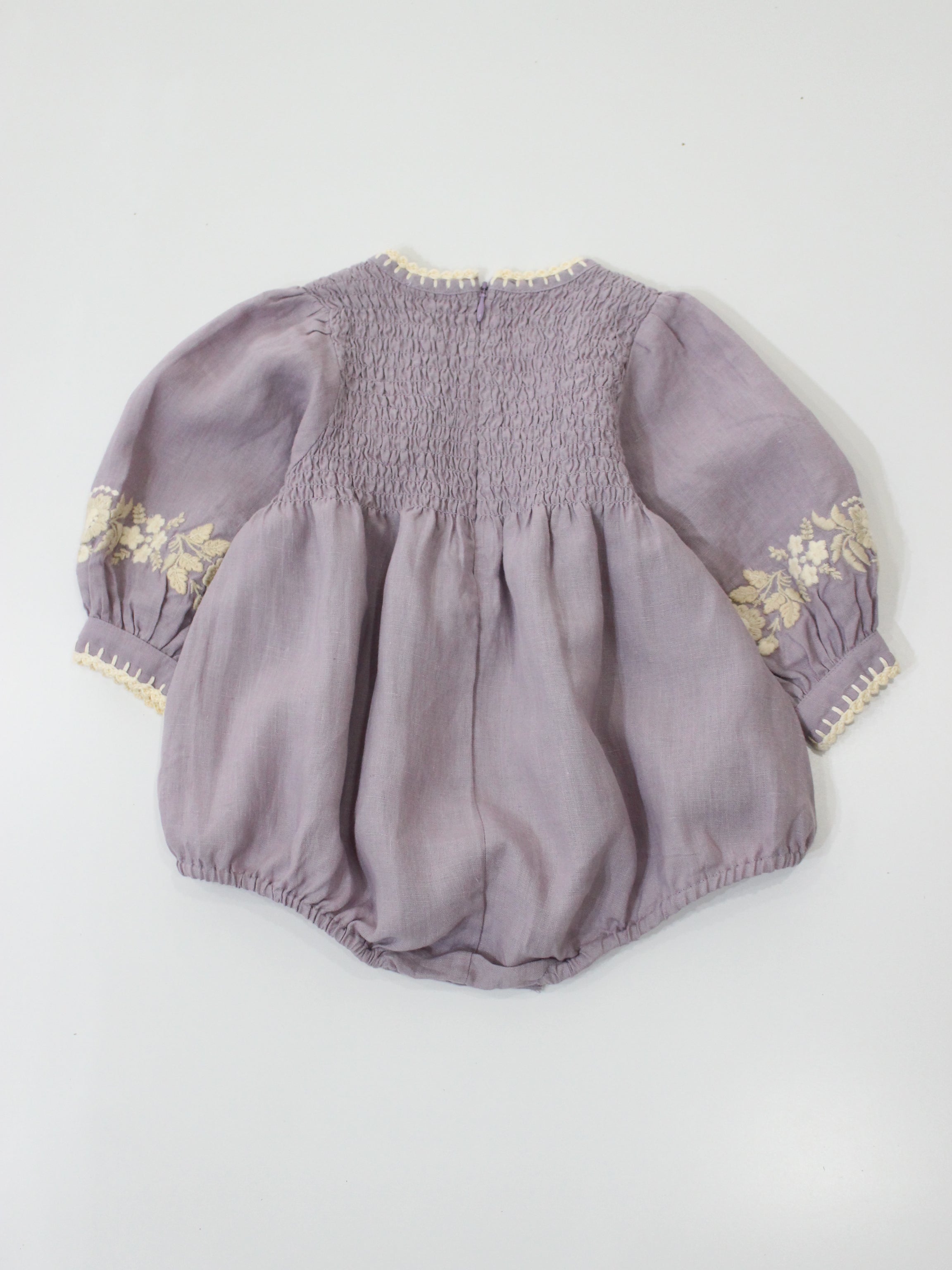 APOLINA BABY NOEMIE ROMPER - DUSKY LAVENDER