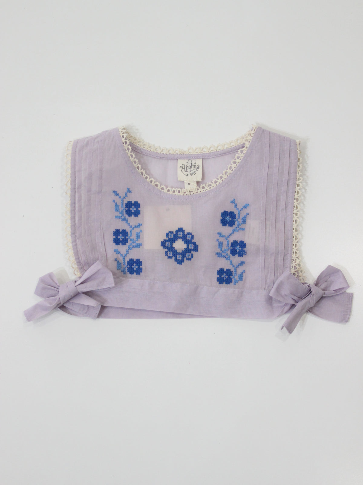 APOLINA  ZINA STRUCTURED ORGANDIE VEST - VIOLET CRÈME