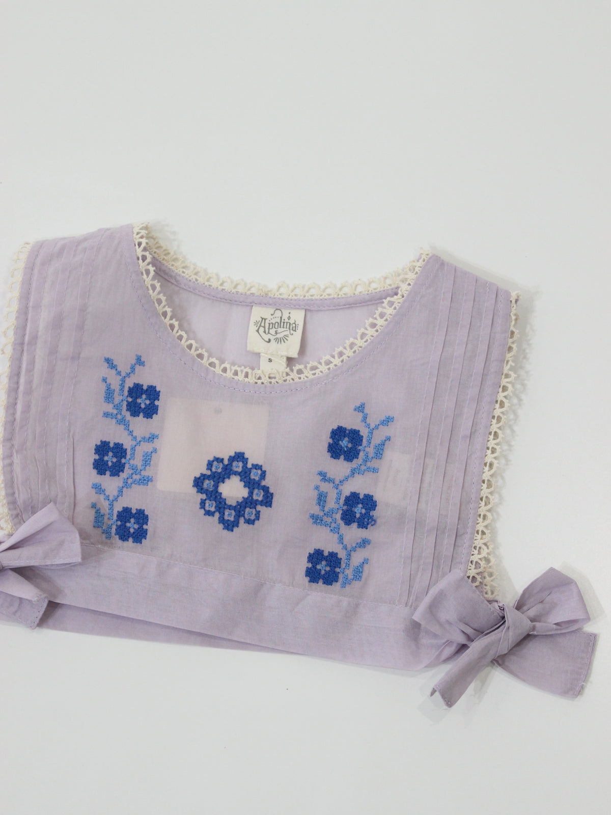 APOLINA  ZINA STRUCTURED ORGANDIE VEST - VIOLET CRÈME