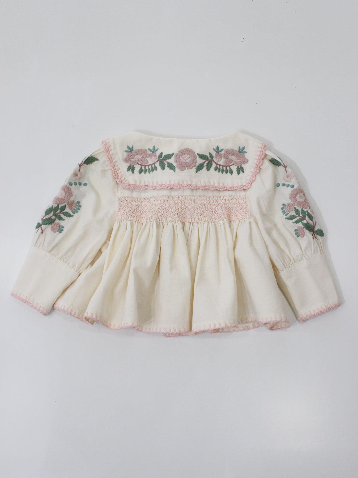 APOLINA  LORA BLOUSE - MILK-CREAM