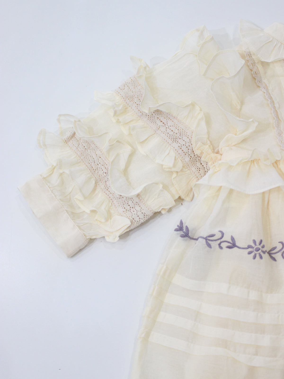 APOLINA  MARELLA SOFT ORGANDIE DRESS - CREAM