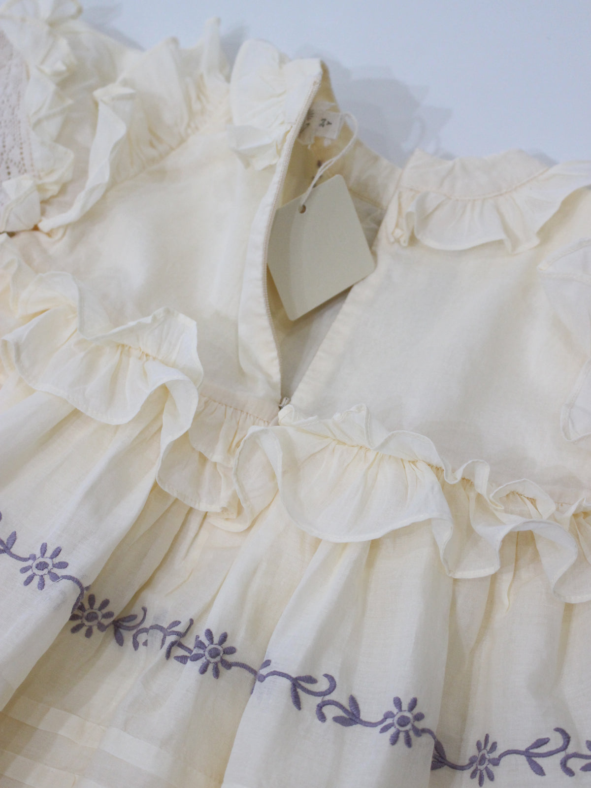 APOLINA  MARELLA SOFT ORGANDIE DRESS - CREAM