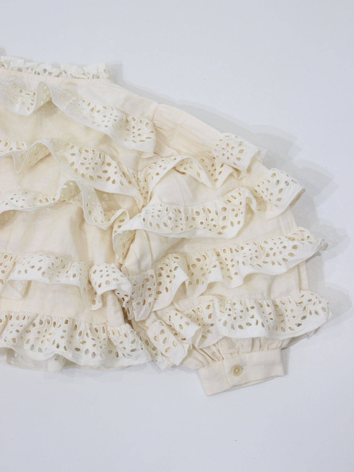 APOLINA  FIRA LS BLOUSE - MILK-CREAM