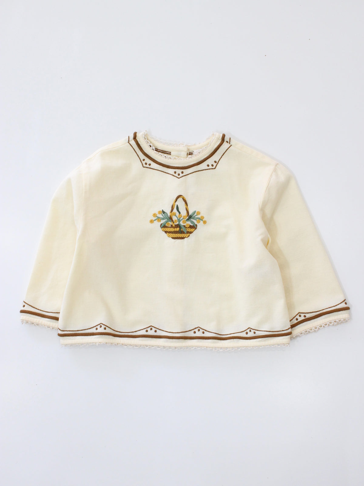 APOLINA  TOVA BASKET BLOUSE - CREAM