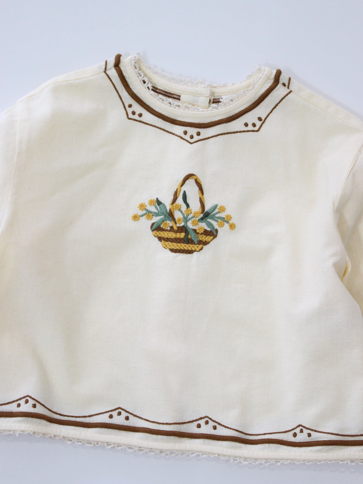 APOLINA  TOVA BASKET BLOUSE - CREAM