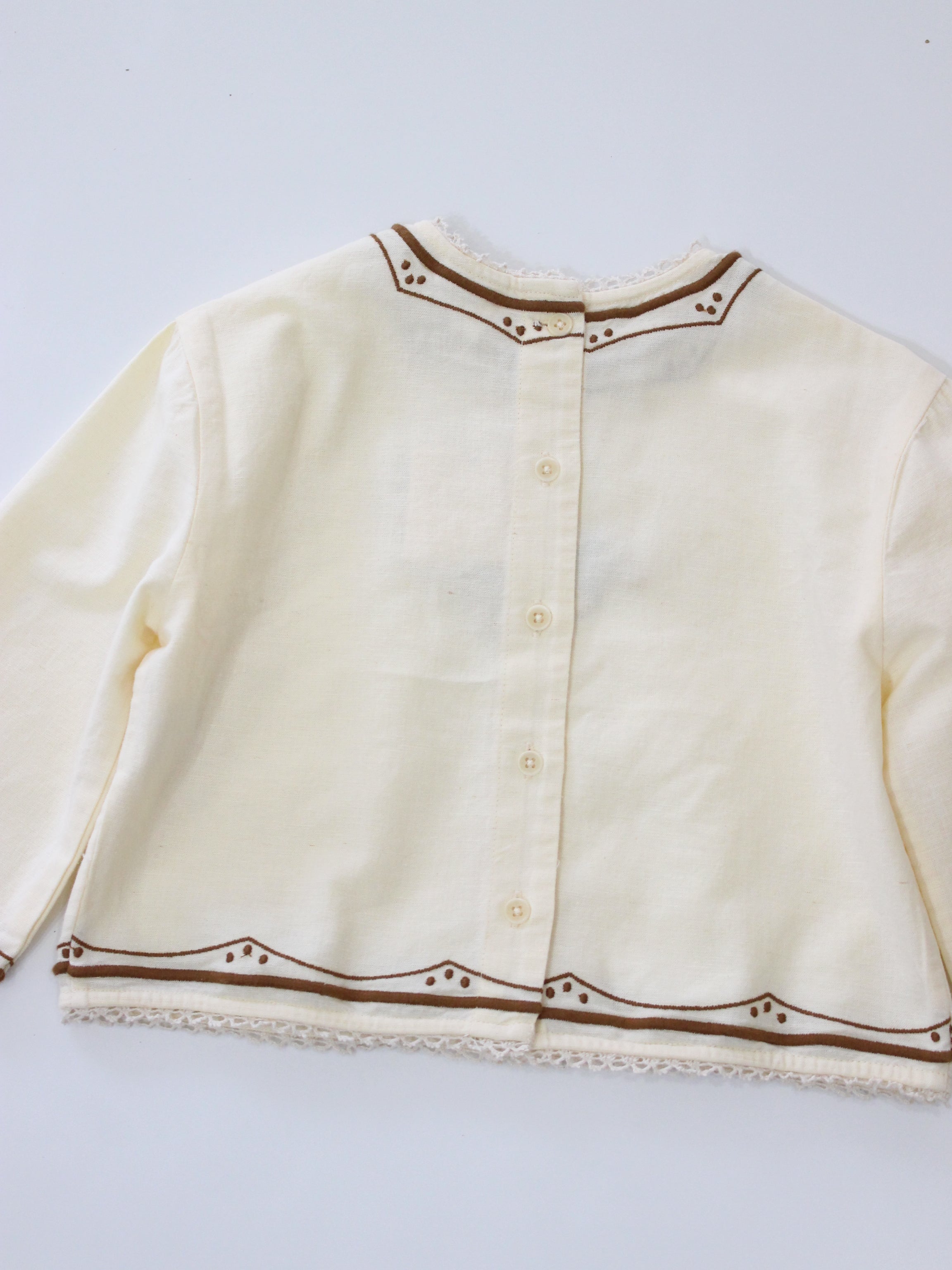 APOLINA TOVA BASKET BLOUSE - CREAM