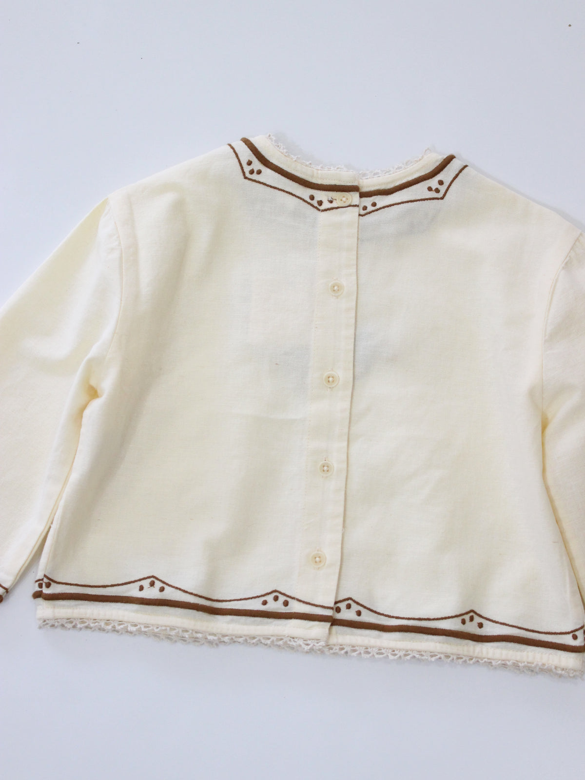 APOLINA  TOVA BASKET BLOUSE - CREAM