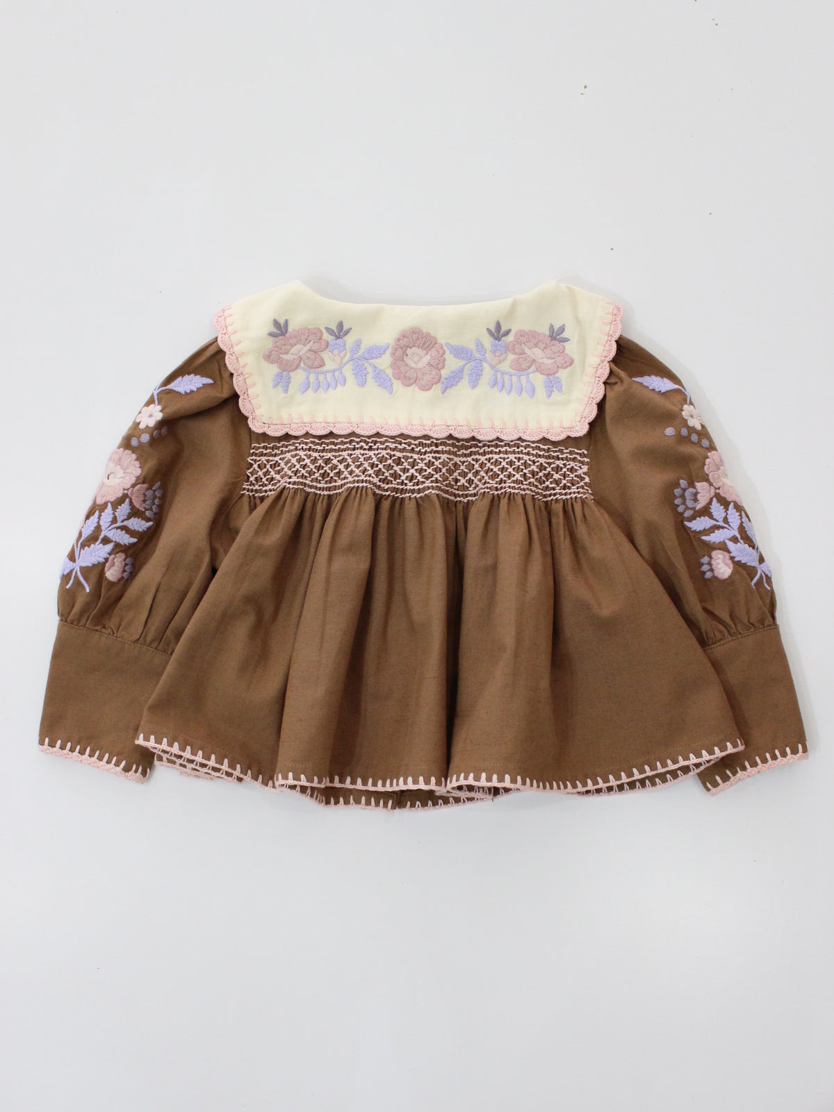 APOLINA  LORA BLOUSE -  CHOCOLATE