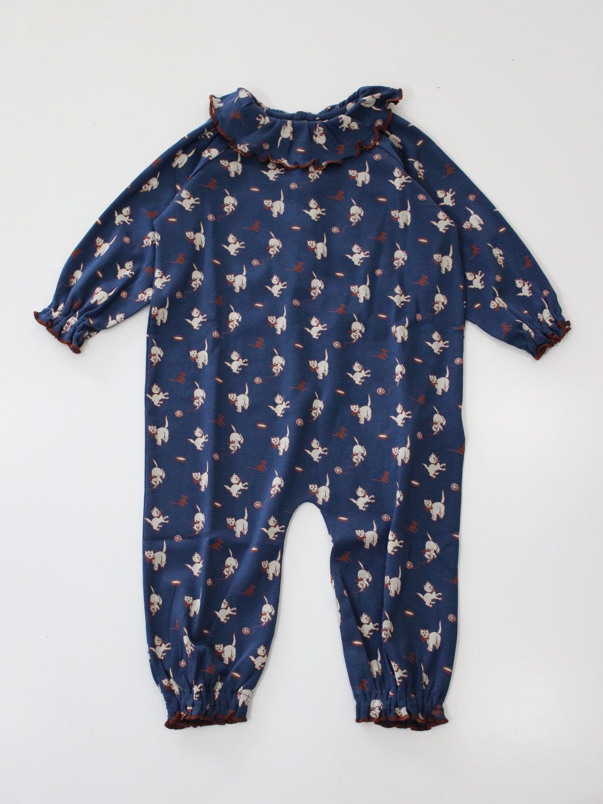 Misha & Puff   BABY PIERROT ONESIE (MOONLIGHT CAT & MOUSE)   26wi Drop1