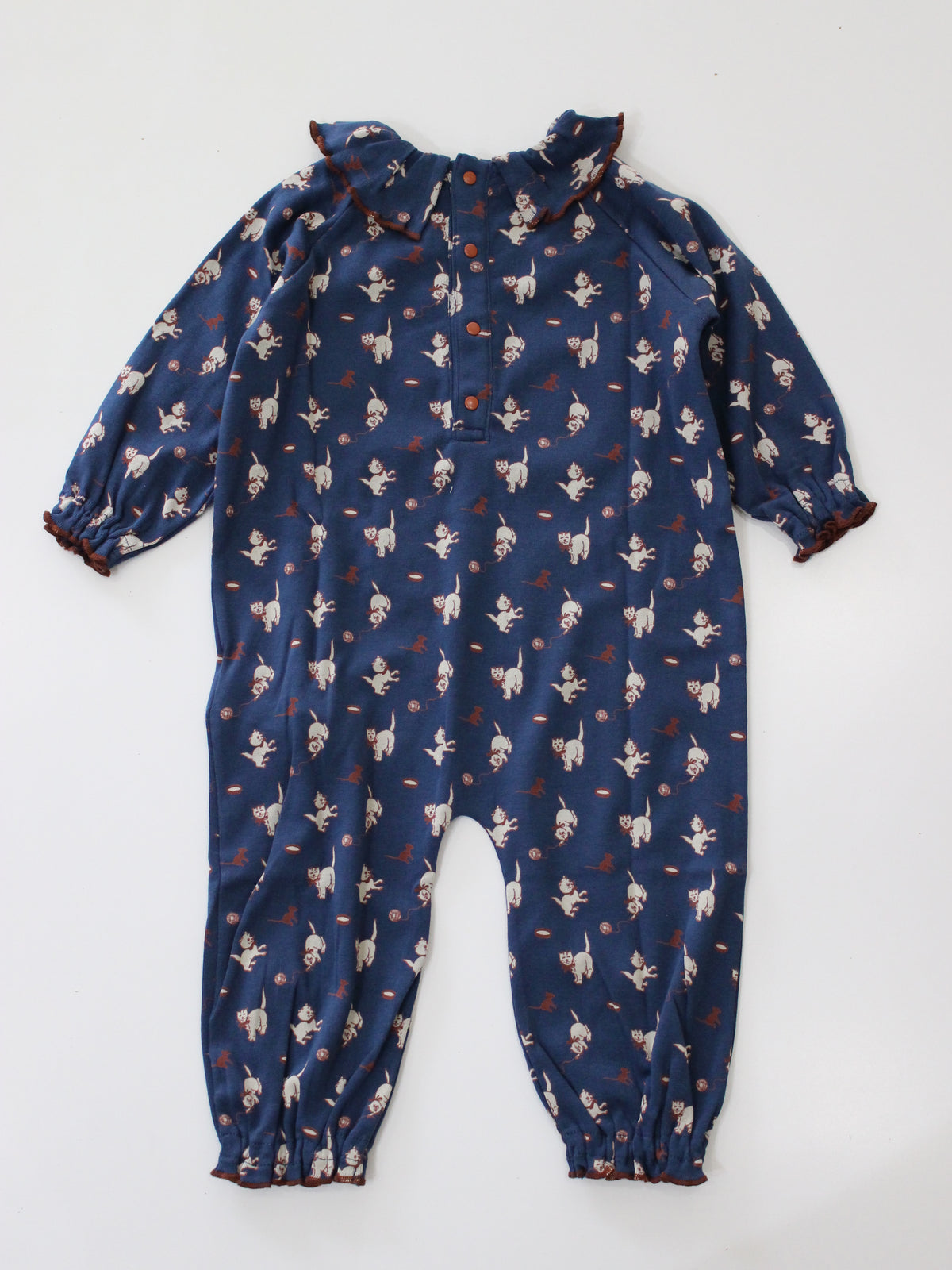 Misha & Puff   BABY PIERROT ONESIE (MOONLIGHT CAT & MOUSE)   26wi Drop1
