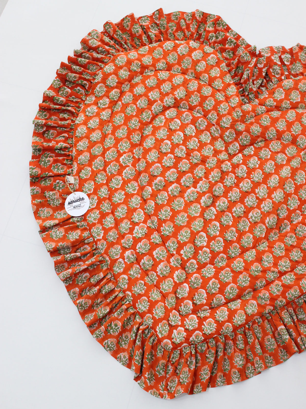 saruche  Heart Frill Mat  リバーシブル  赤x緑　RESONASON Limited Edition