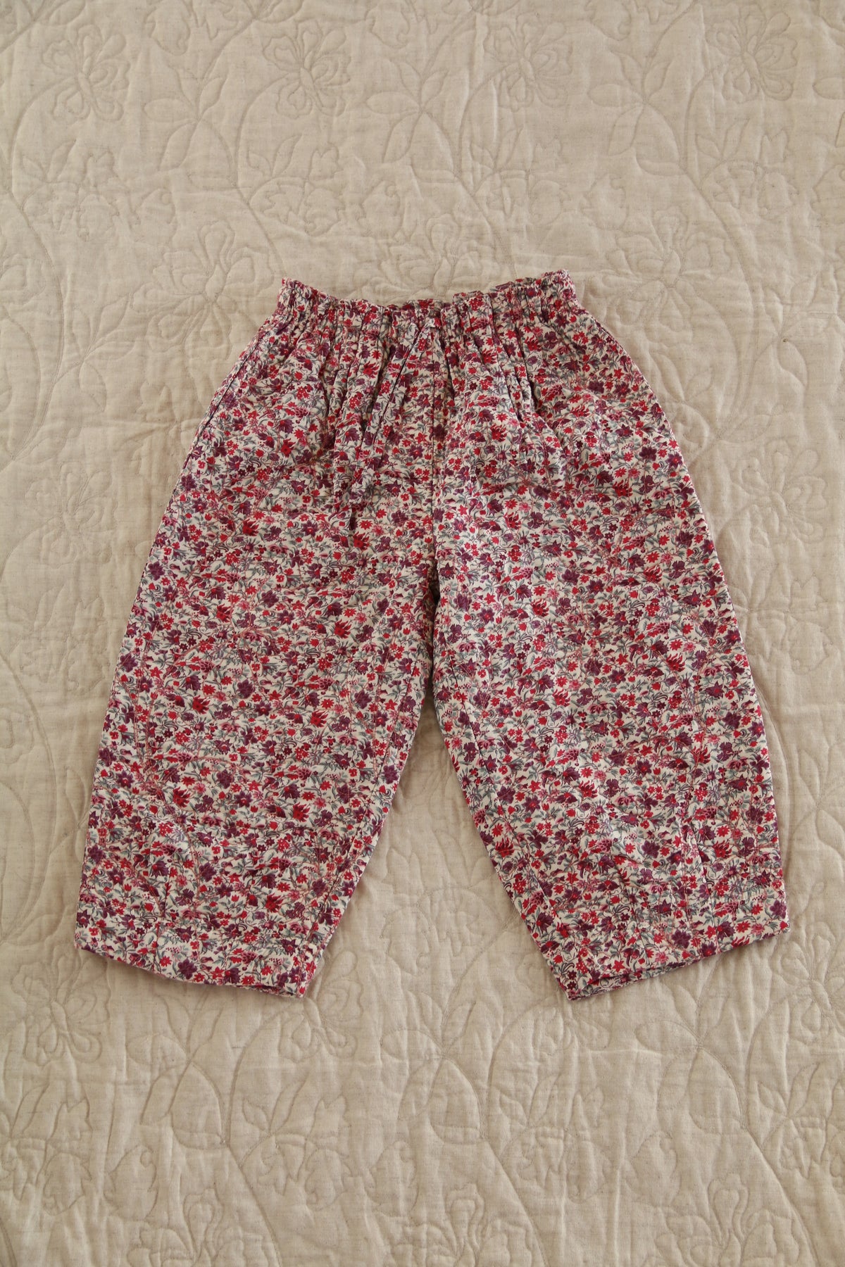 BONJOUR DIARY  Quilted pant Flowers field print