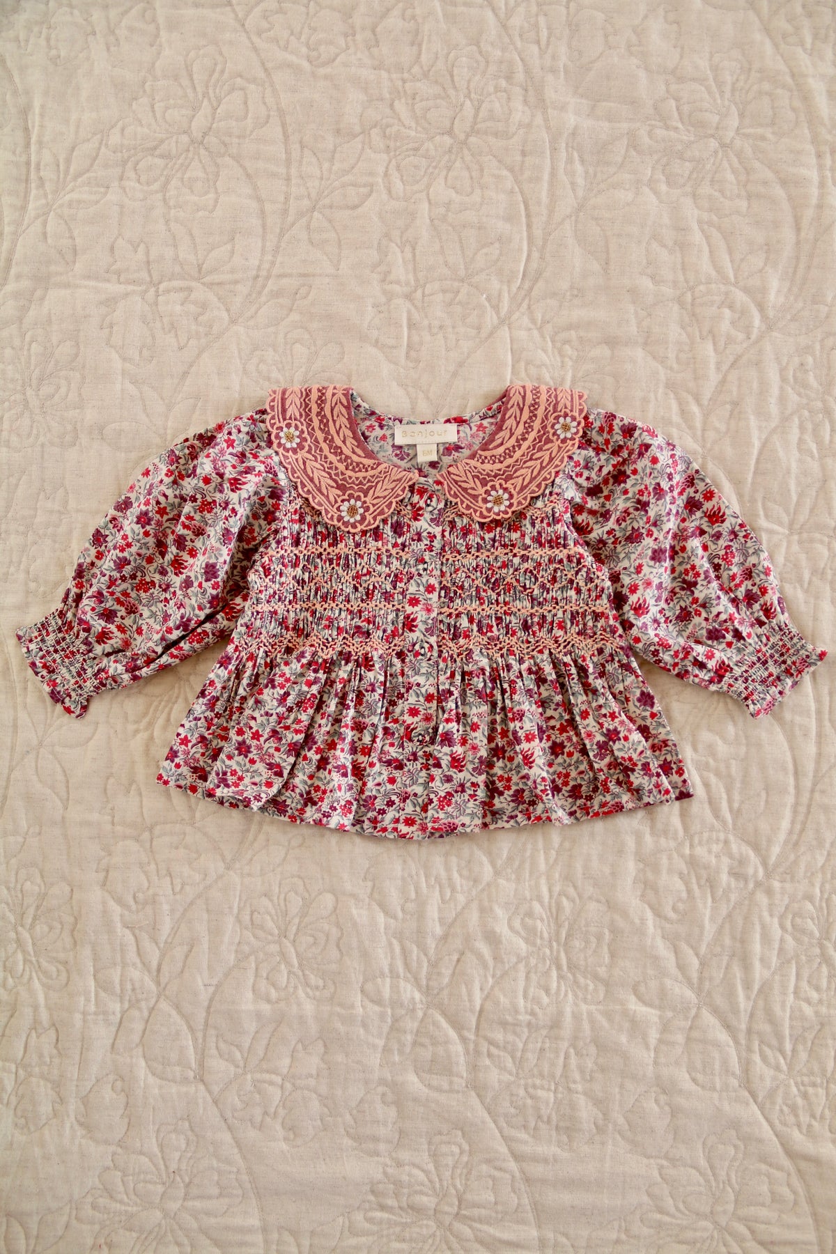 BONJOUR DIARY Baby blouse Flowers field print