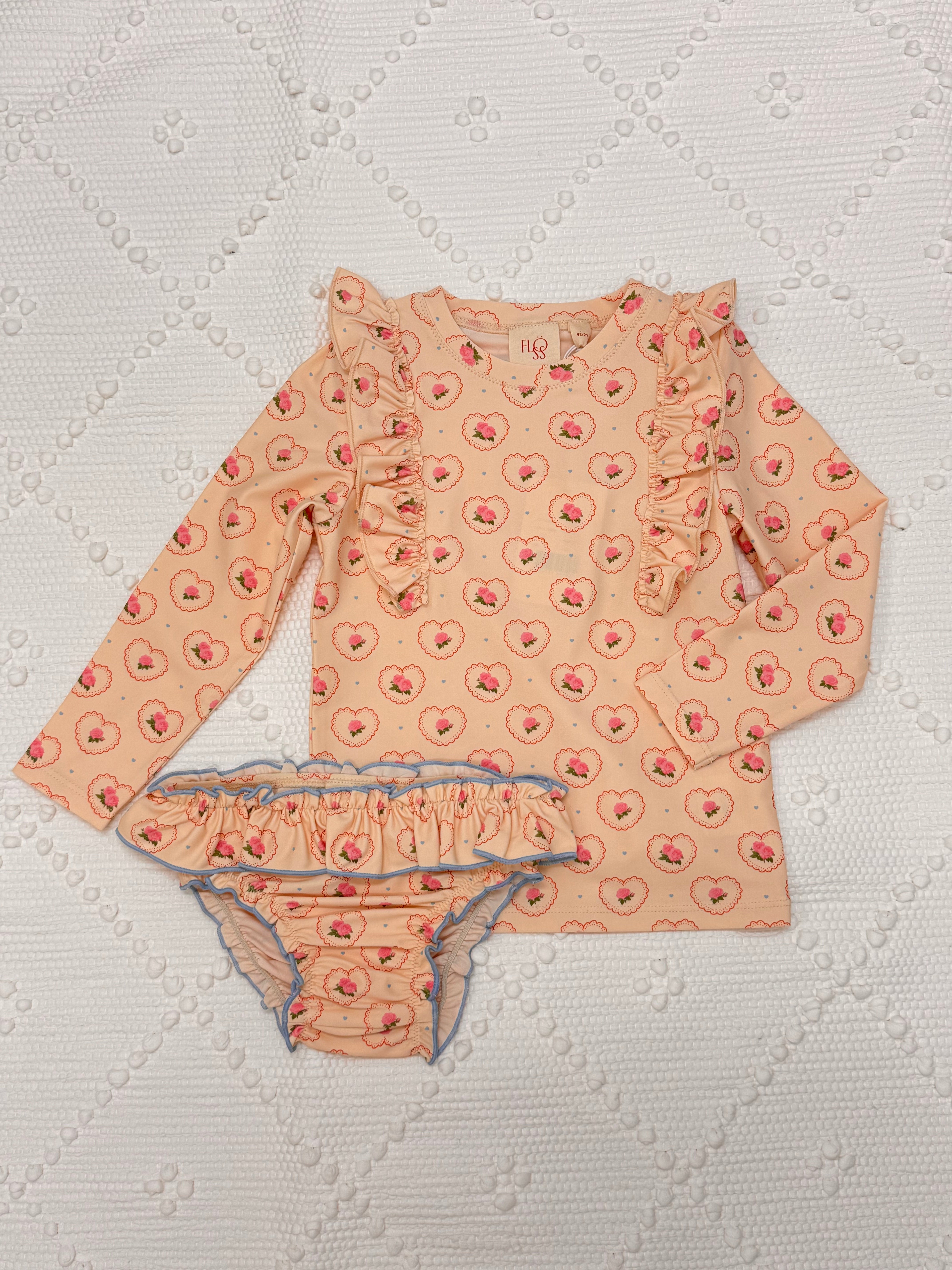 Flöss  Coral Swim Tee  Rosy Heart