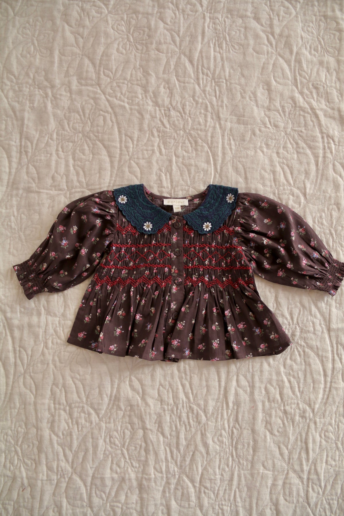 BONJOUR DIARY  Baby blouse Little bouquet print