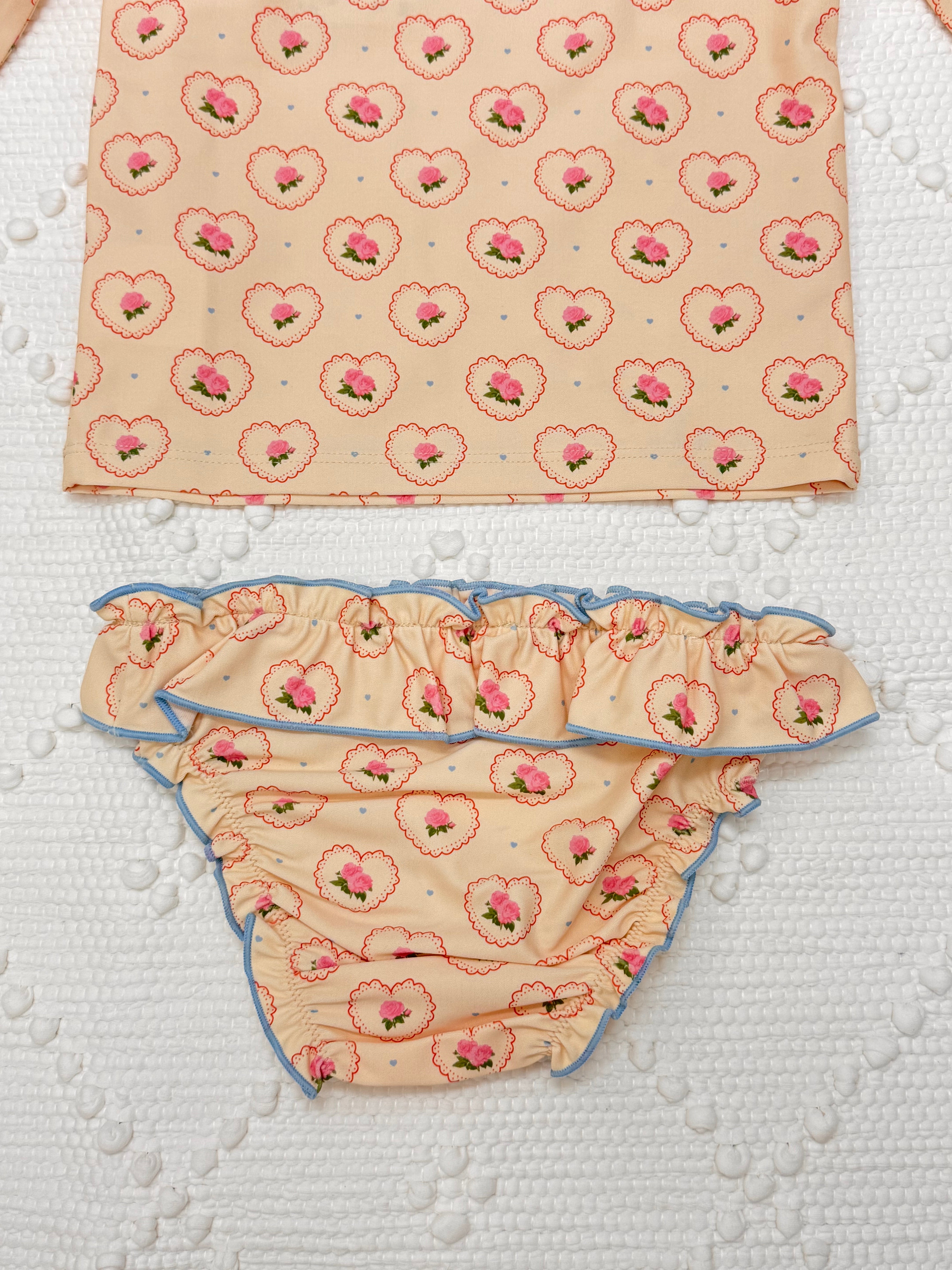 Flöss  Coral Swim Tee  Rosy Heart