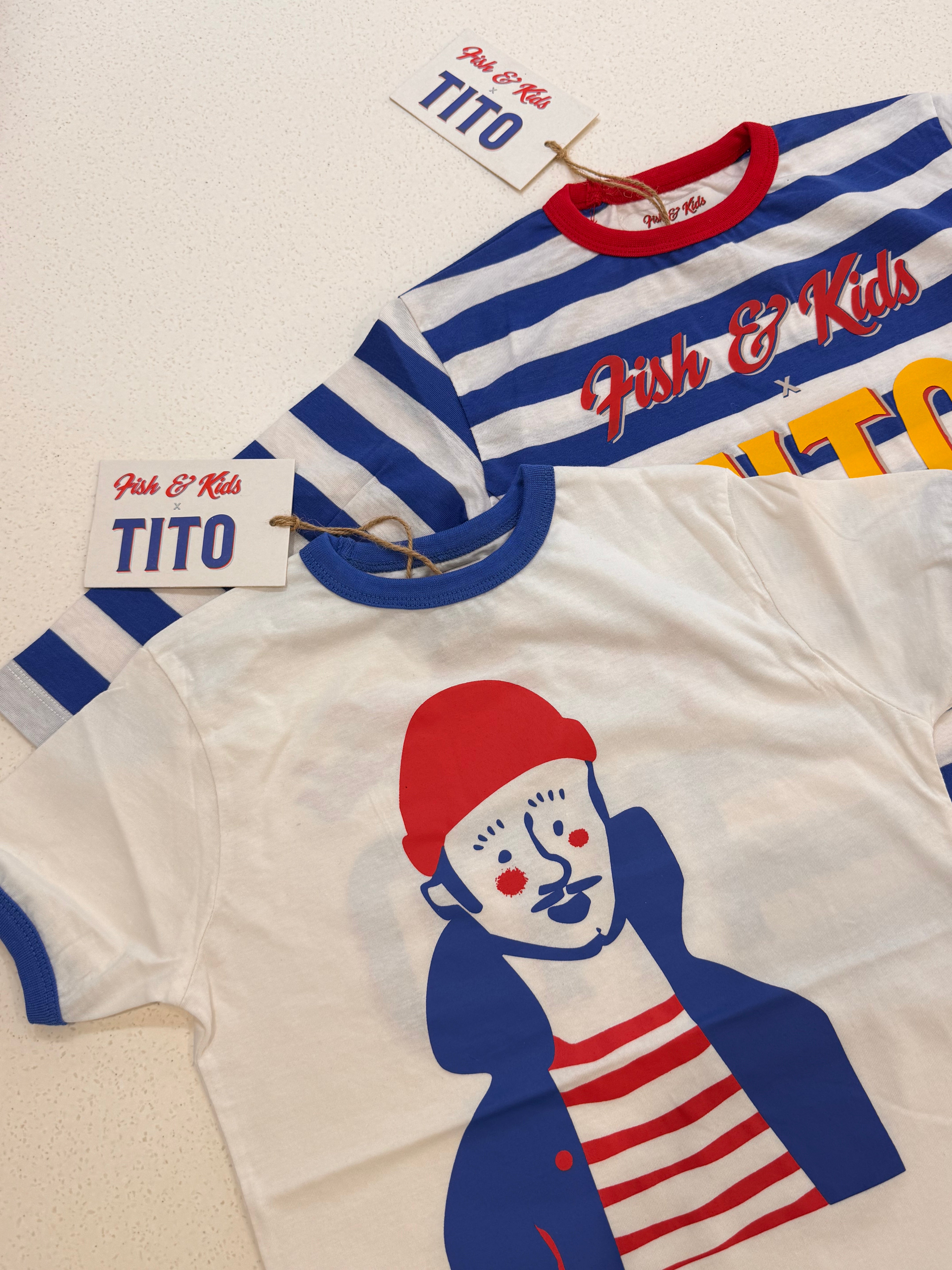 FISH & KIDS　CONTRAST COLOR T-SHIRT