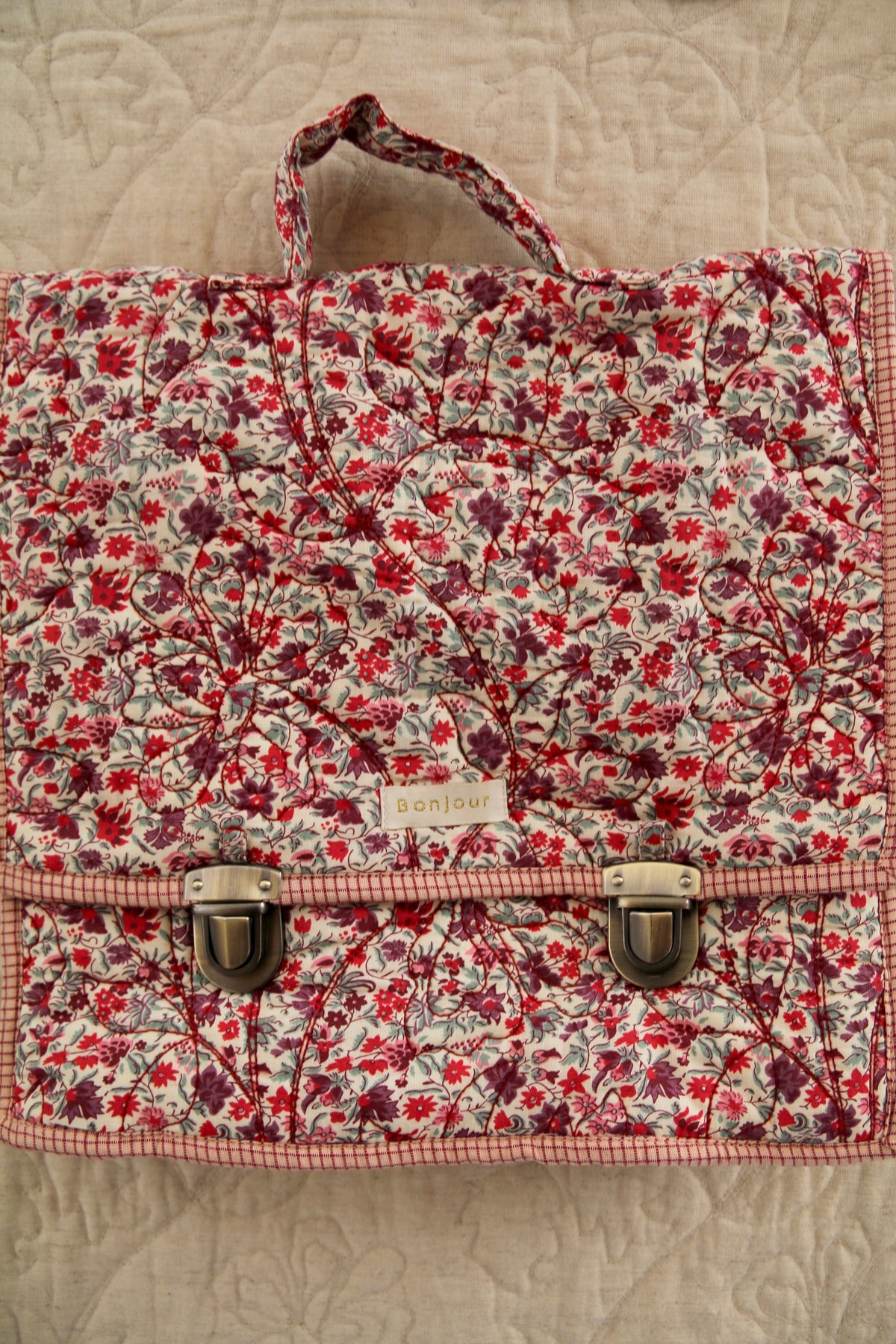 BONJOUR DIARY  School bag Flowers field print