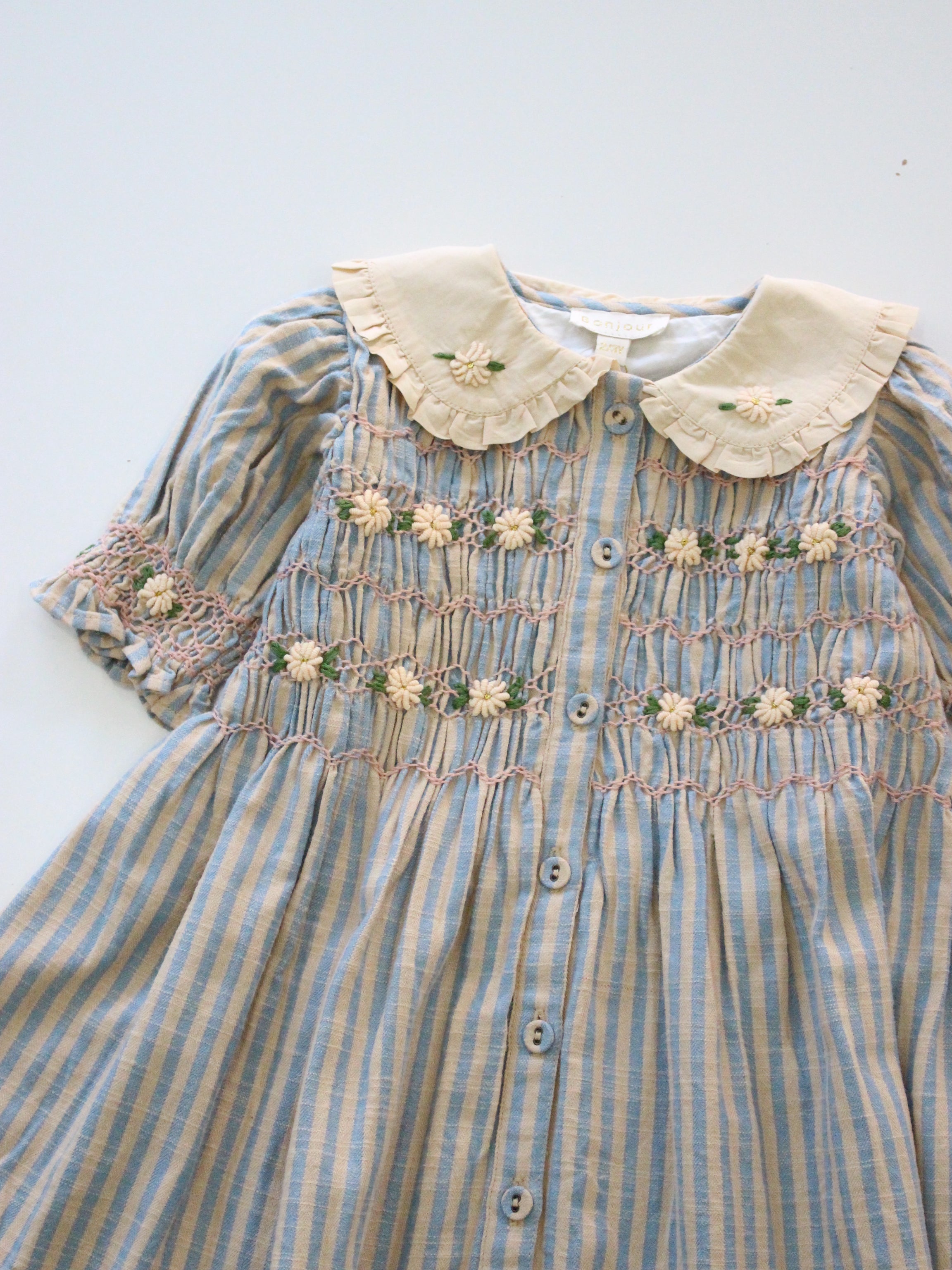 BONJOUR DIARY Romantique tunique Blue transat stripe