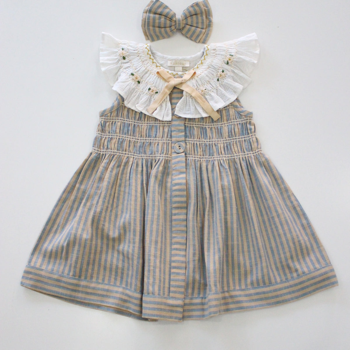 BONJOUR DIARY Tunique with hairclip Transat stripe