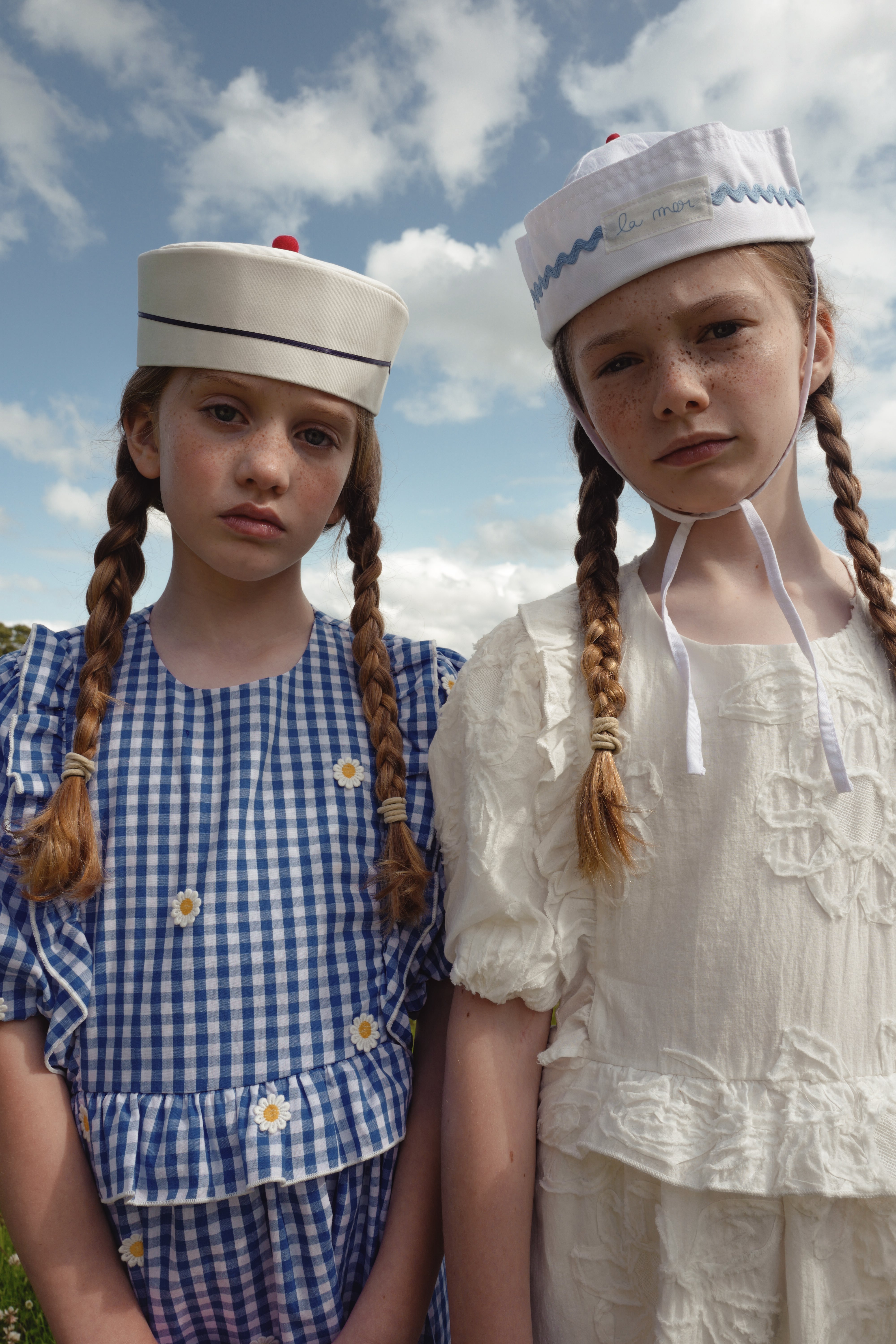 FISH & KIDS　DAISY FLOWERS DRESS  BLUE