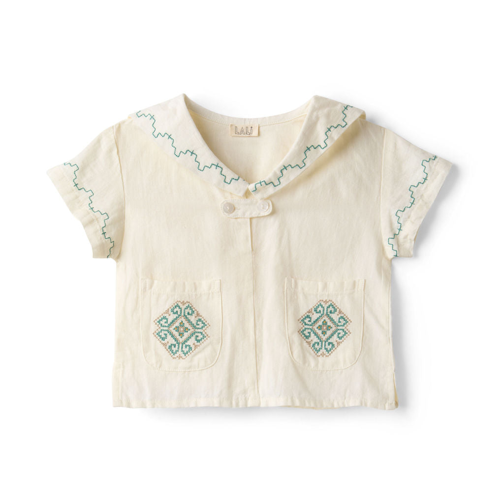 LALi  Sailor Shirt in Antique White