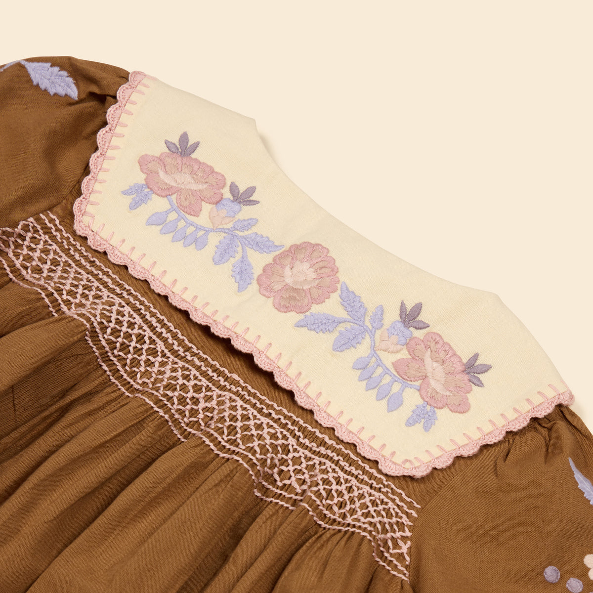APOLINA  LORA BLOUSE -  CHOCOLATE