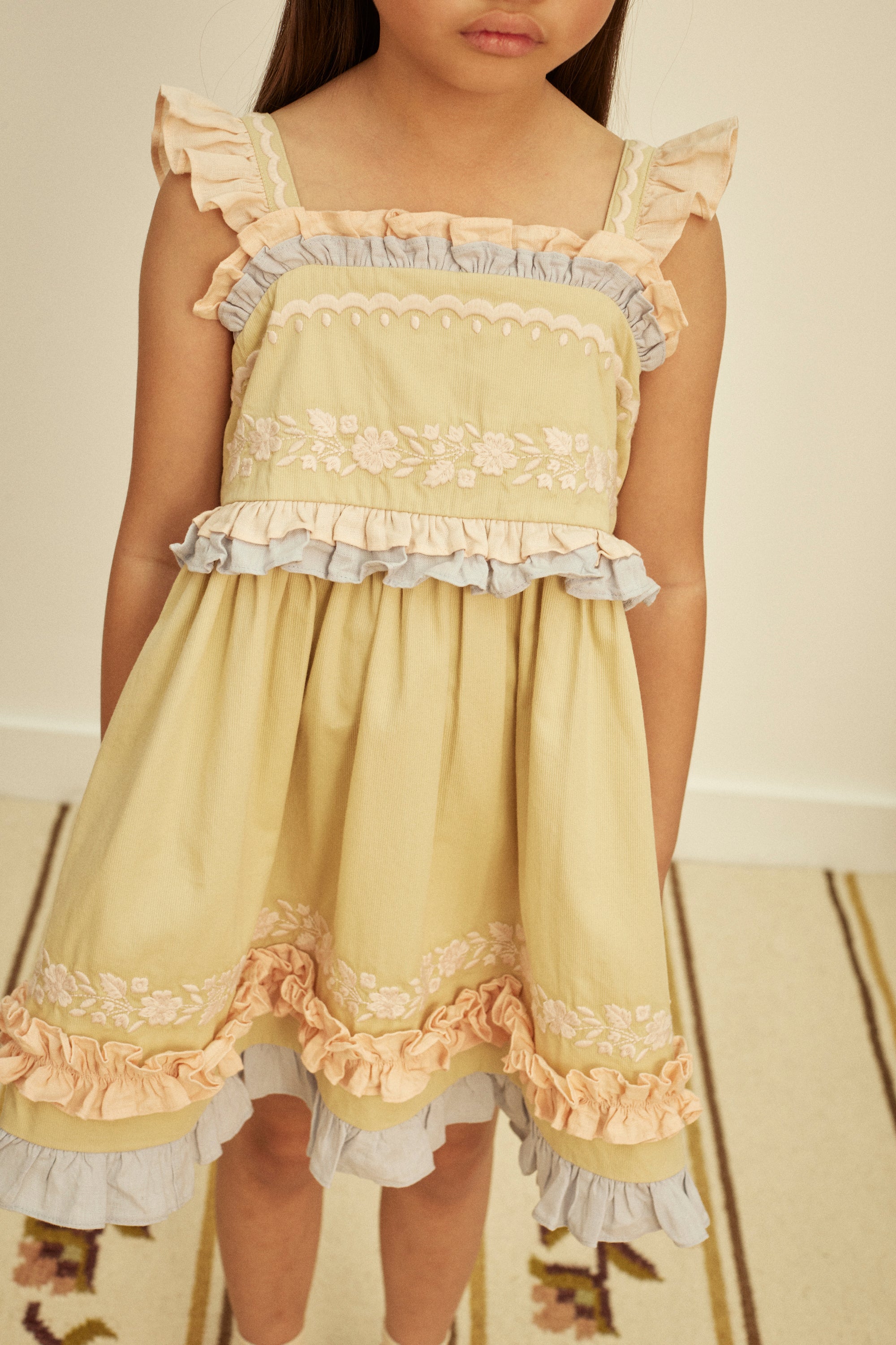 ワンピース Apolina / Lucinda Sundress - Cloud 3-5y APOLINA LUCINDA SUNDRESS - CLOUD