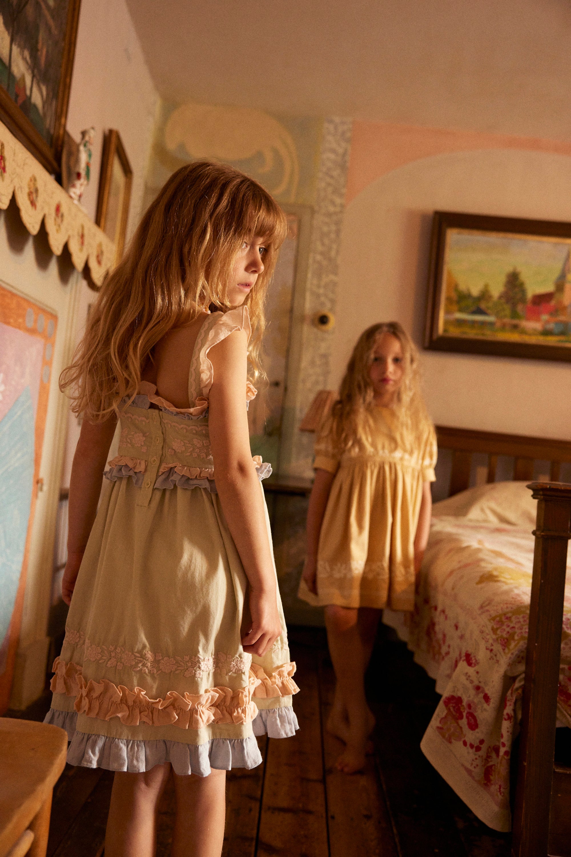 ワンピース Apolina / Lucinda Sundress - Cloud 3-5y APOLINA LUCINDA SUNDRESS - CLOUD